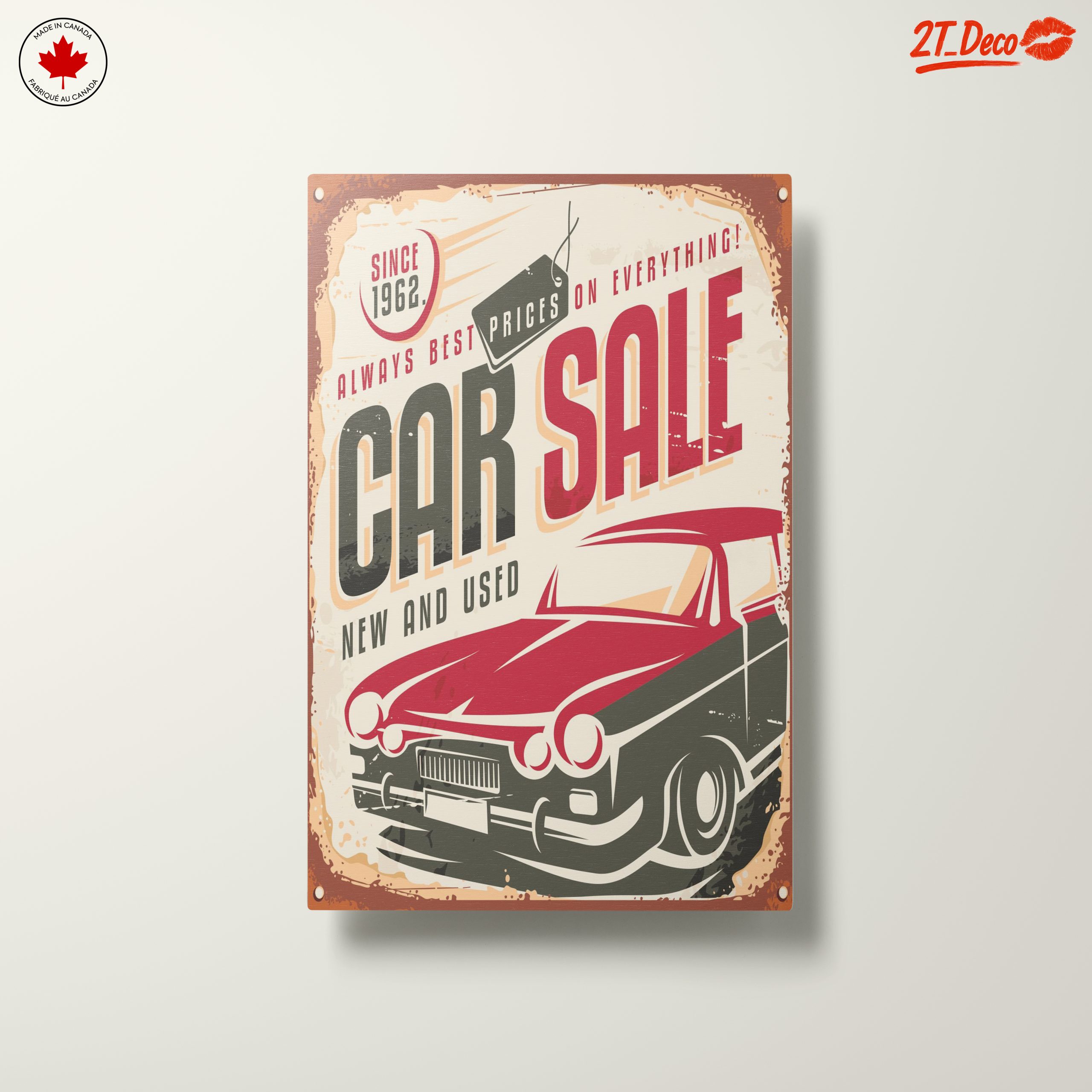 Retro Vintage Car Sale Advertisement Art - Image 10