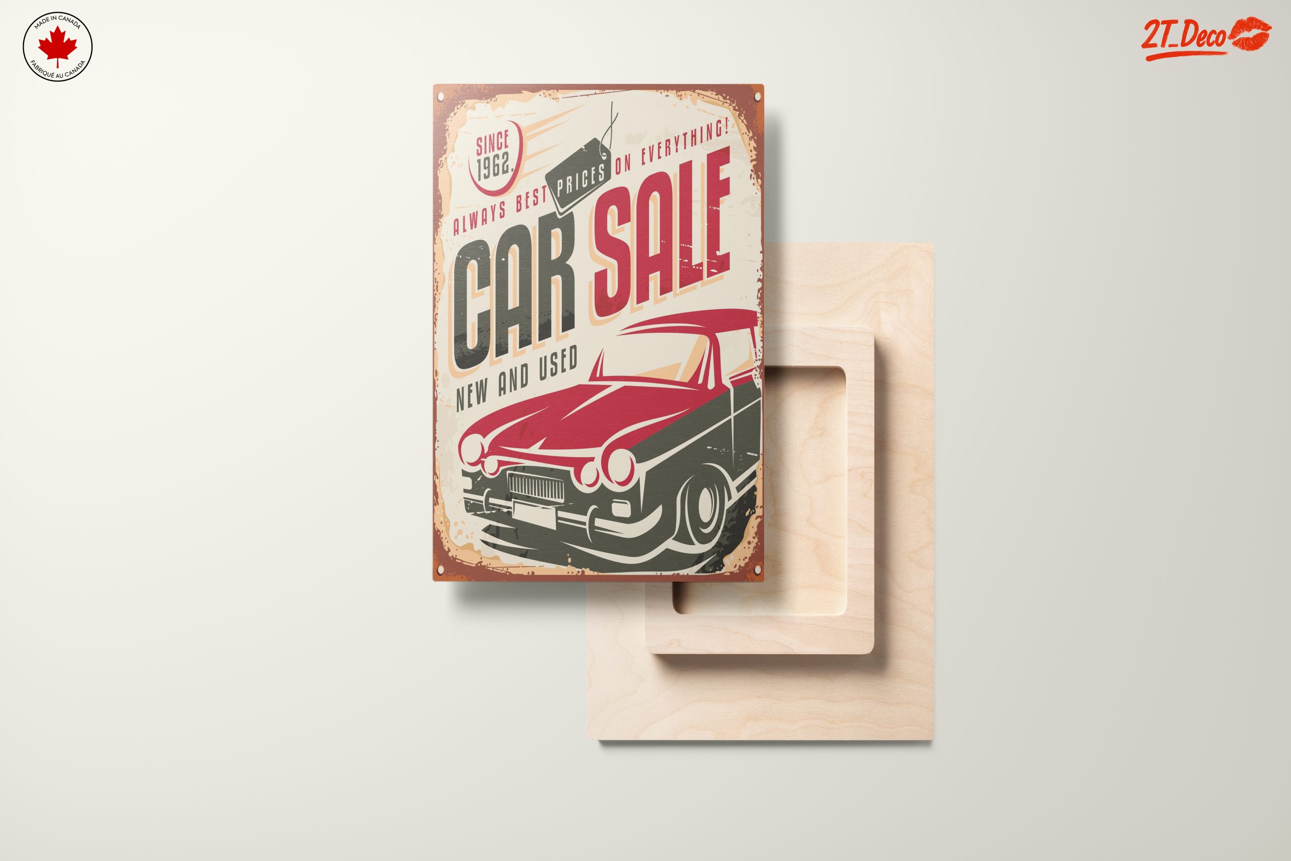 Retro Vintage Car Sale Advertisement Art - Image 11