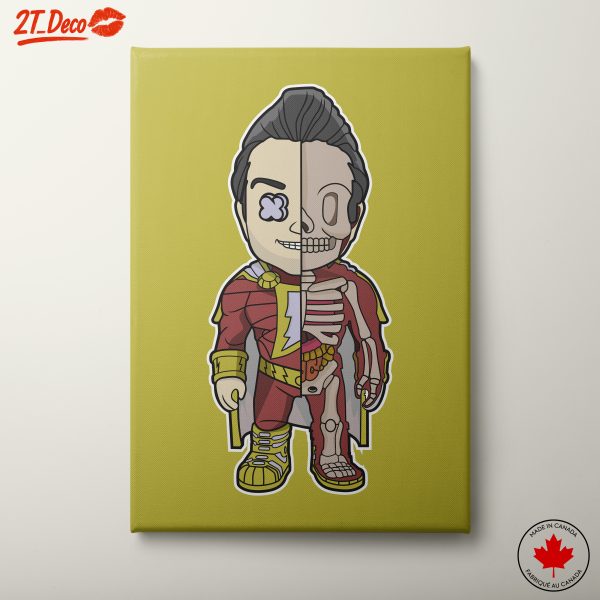 Shazam Character Art with Skeleton Design
