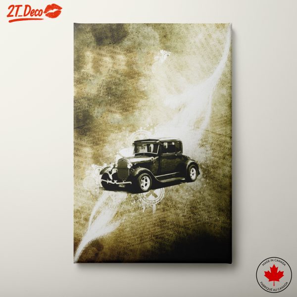 Vintage Car Artwork in Elegant Style