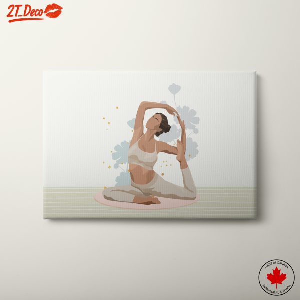 Stylized Contemporary Portrait of a Yoga Practicing Woman
