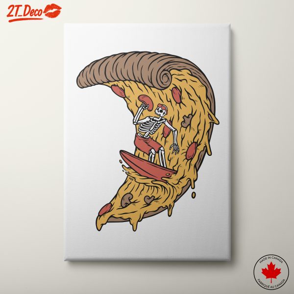 Skeleton Surfing on Pizza Wave