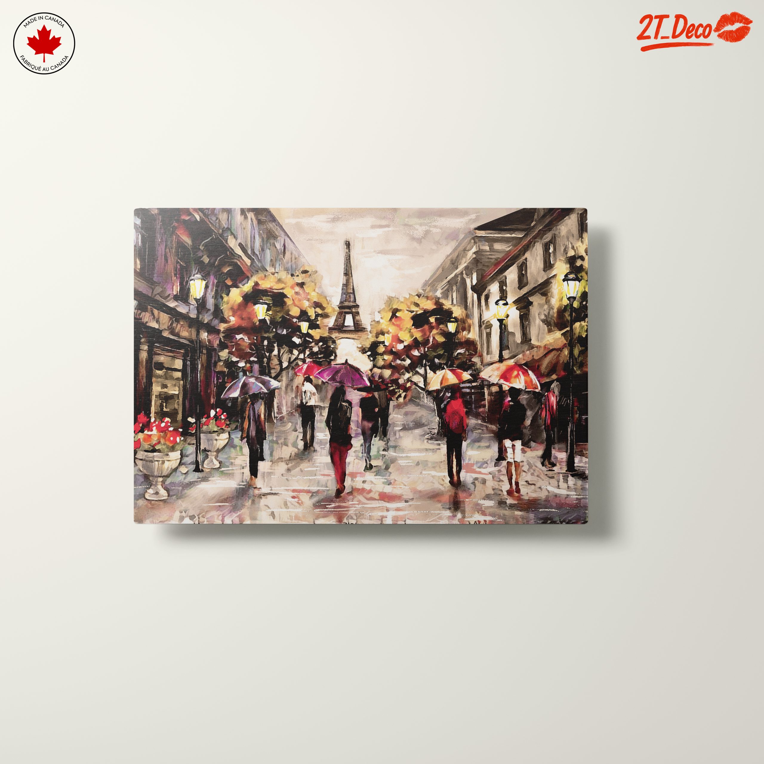 Elegant Parisian Cityscape with Umbrellas - Image 10