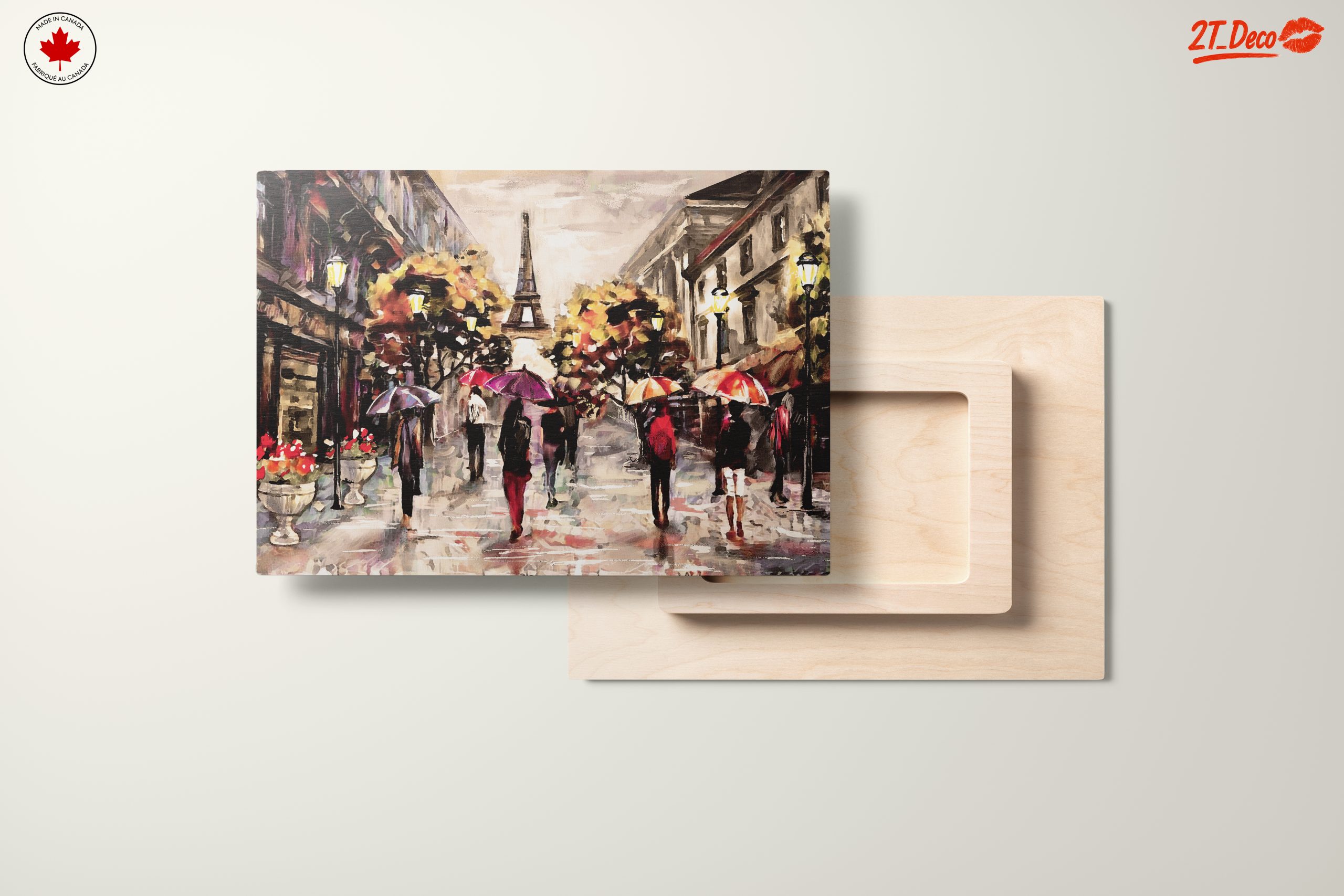 Elegant Parisian Cityscape with Umbrellas - Image 11