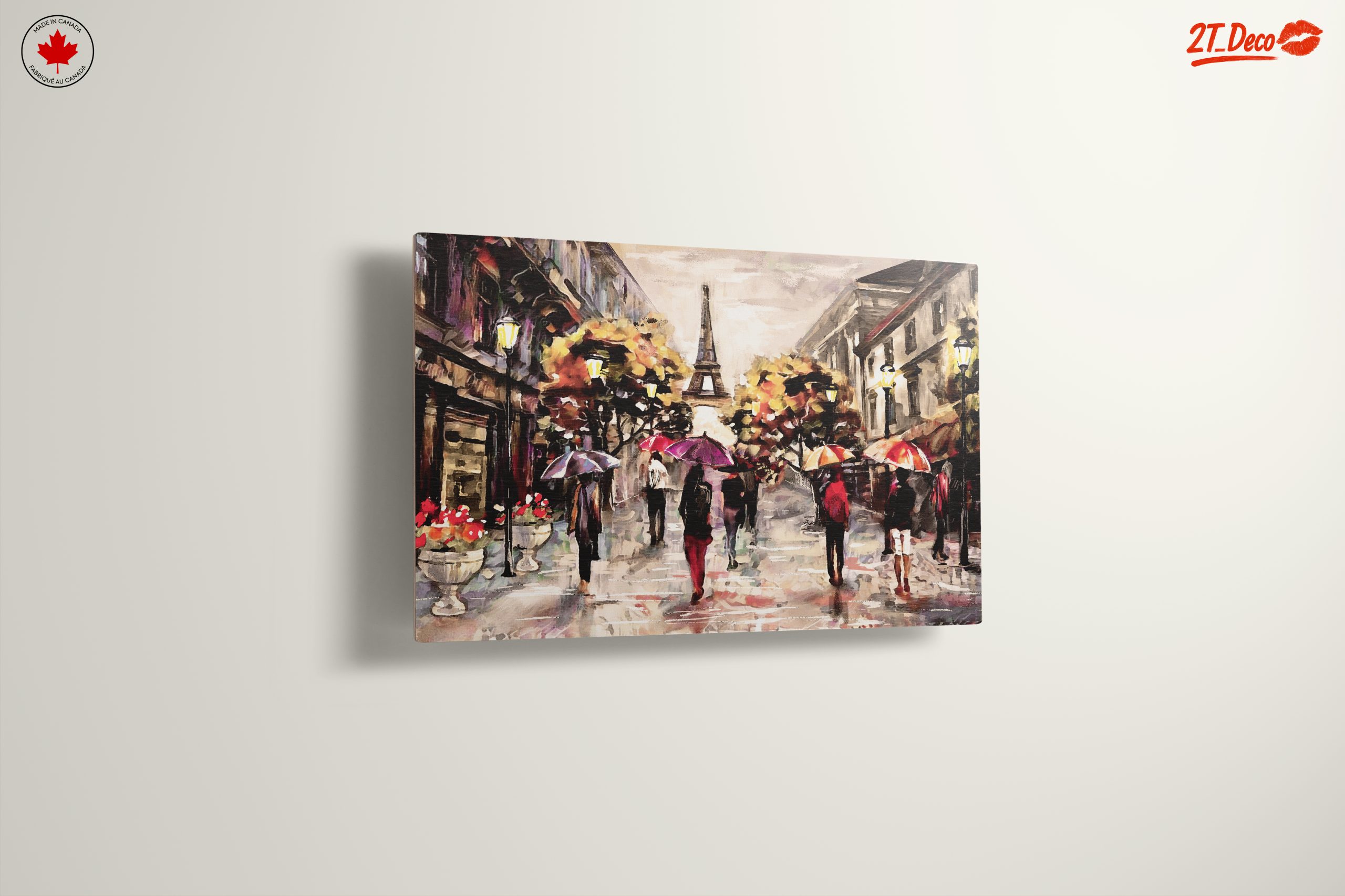 Elegant Parisian Cityscape with Umbrellas - Image 13