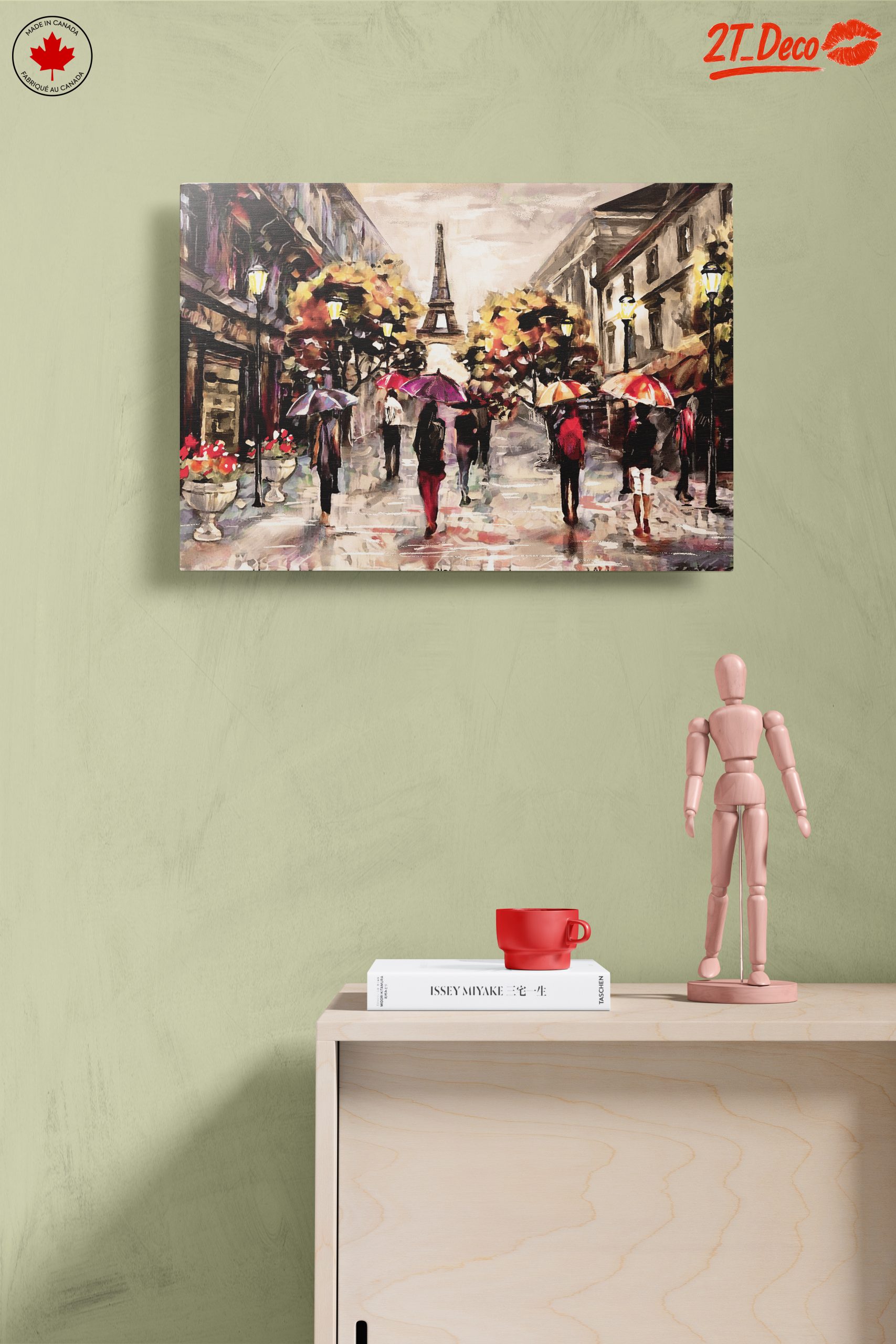 Elegant Parisian Cityscape with Umbrellas - Image 14