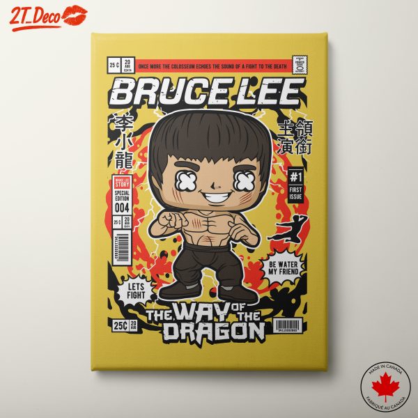 Bruce Lee Cartoon Style Art