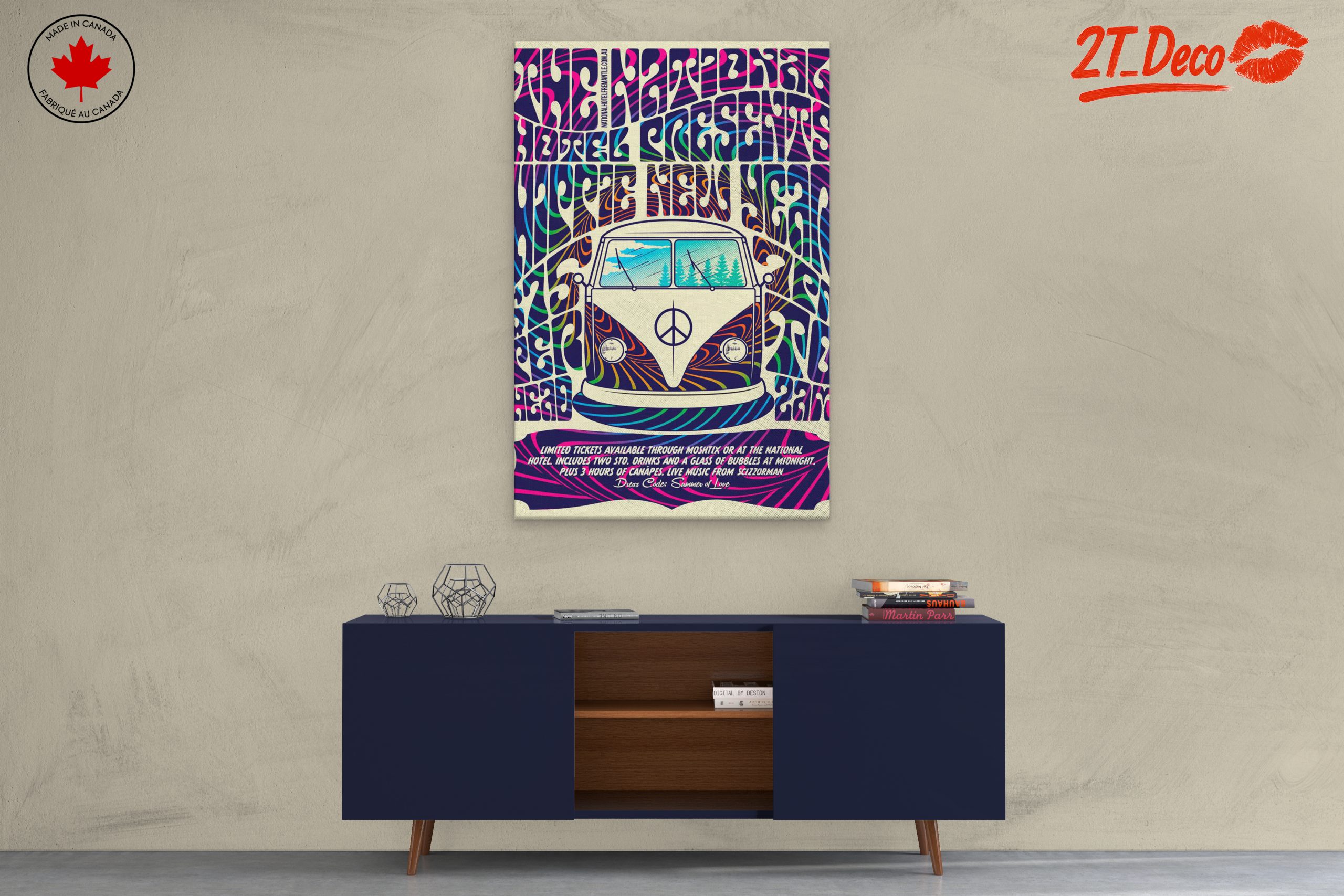Vibrant Retro Music Festival Poster Art - Image 3