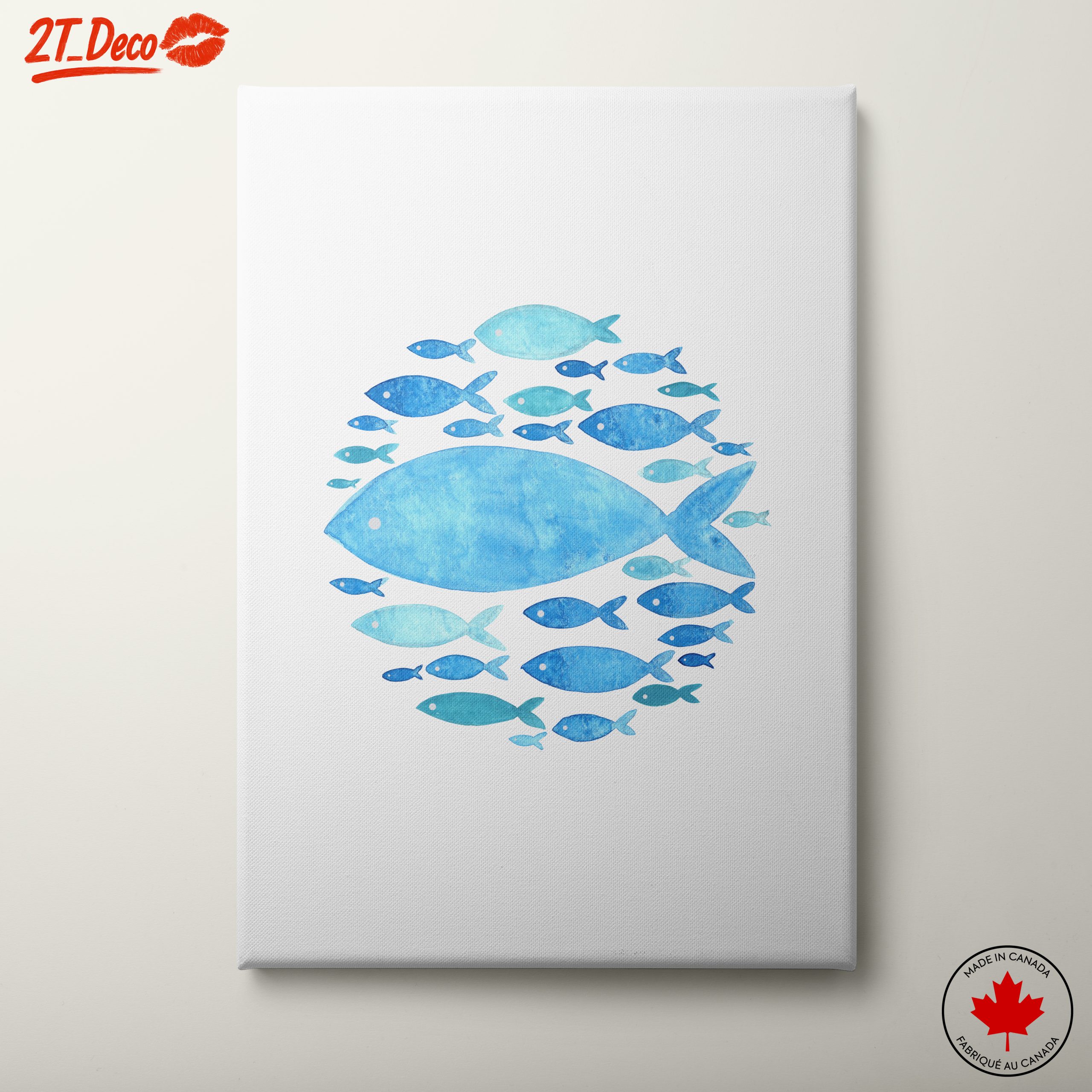 Colorful Fish Illustration in Watercolors