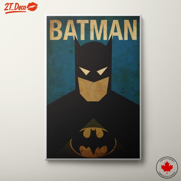 Stylized Batman Art with Vintage Texture