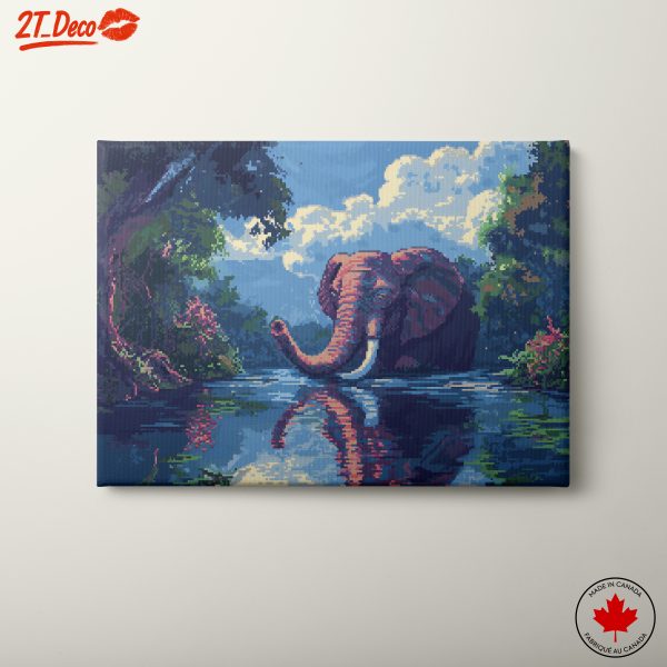 Lifelike Elephant Portrait in Nature