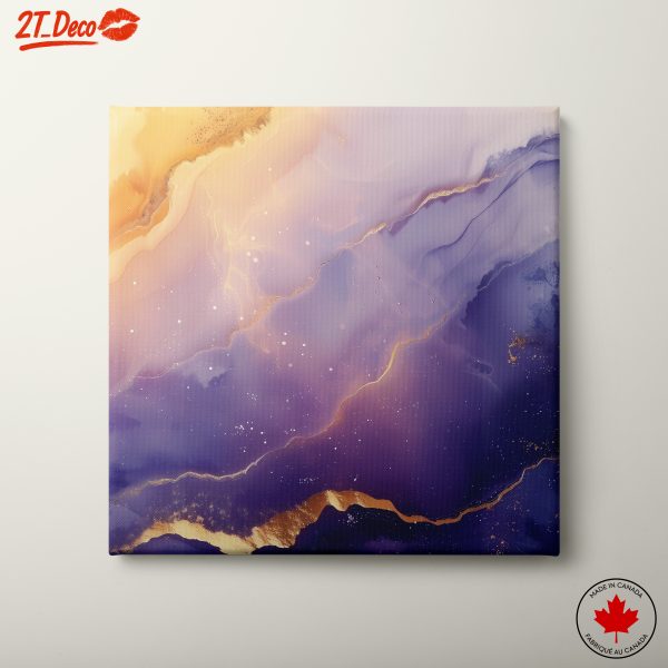 Elegant Abstract Swirl in Purple and Gold