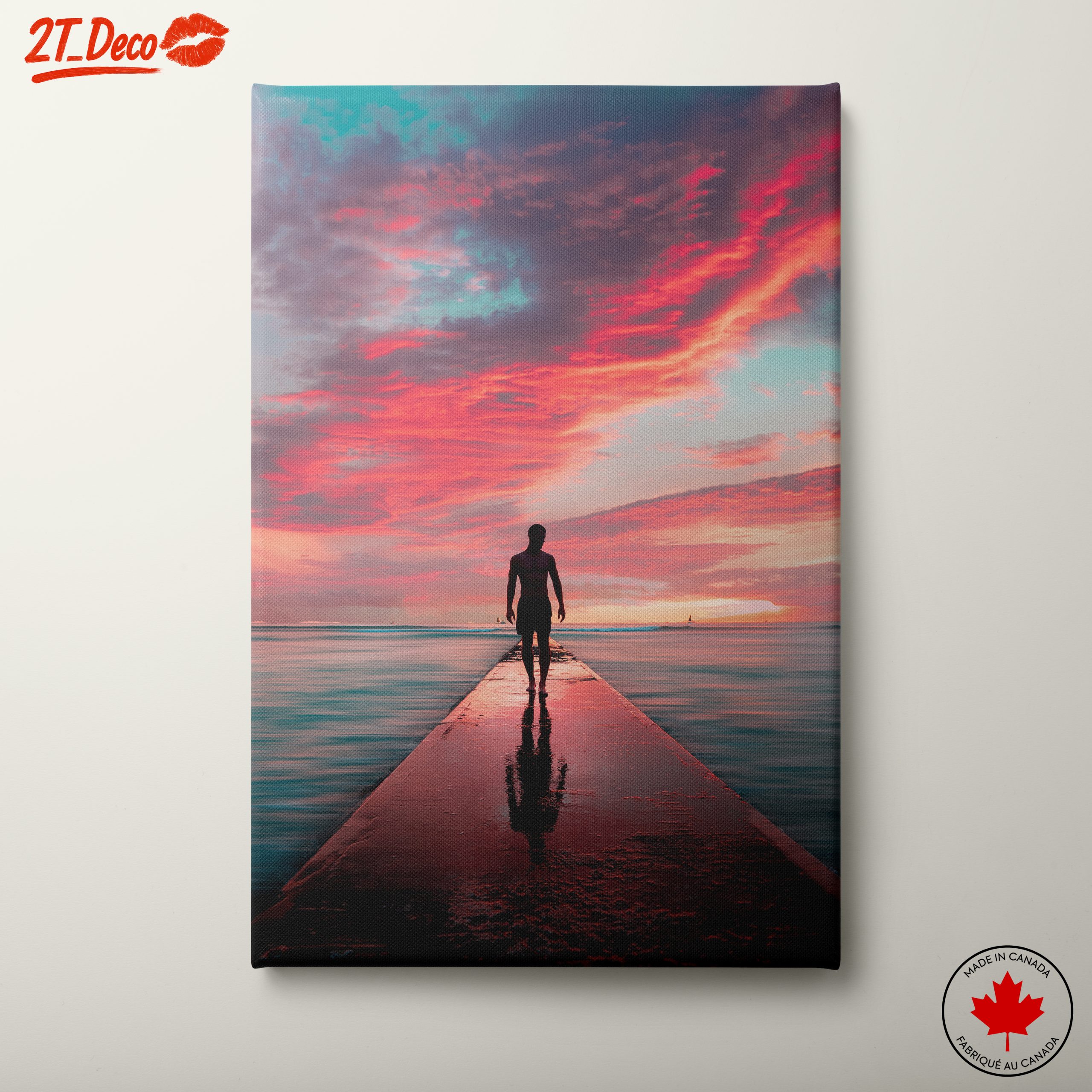 Dramatic Sunset Over Waterfront