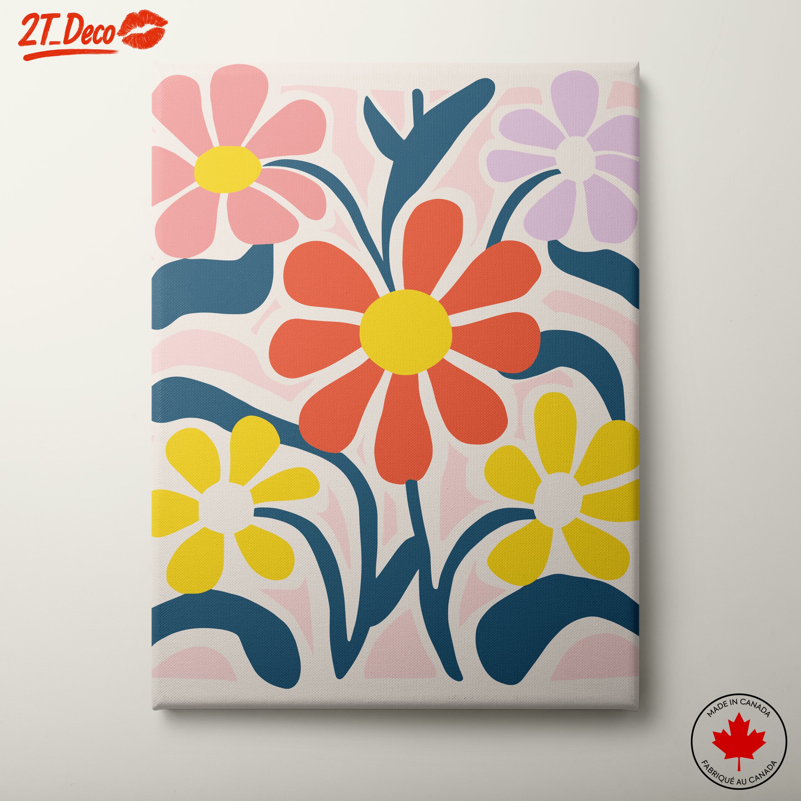 Colorful Botanical Abstract Floral Art