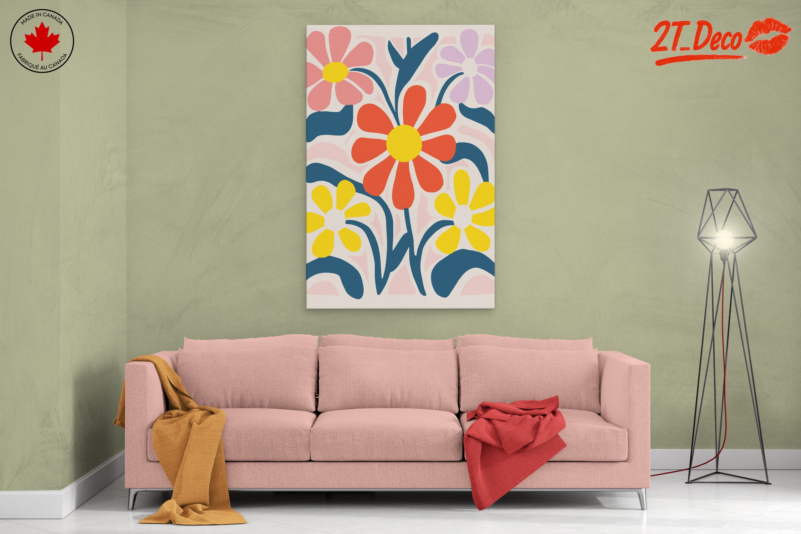 Colorful Botanical Abstract Floral Art - Image 2