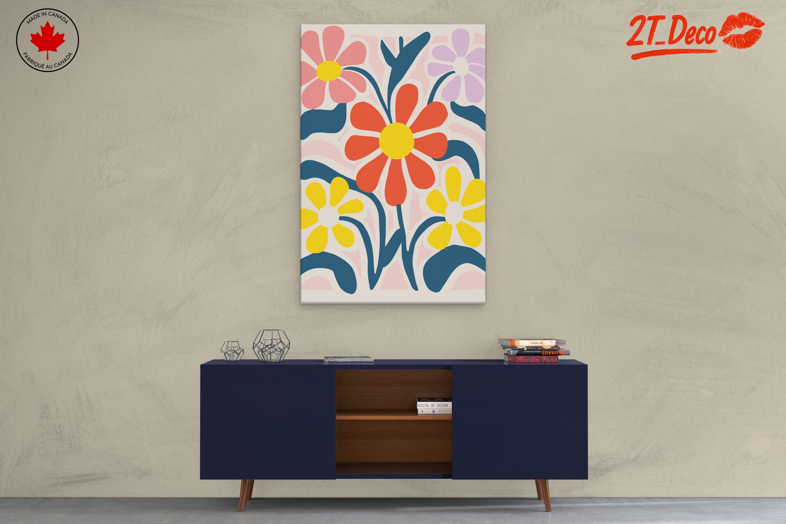 Colorful Botanical Abstract Floral Art - Image 3