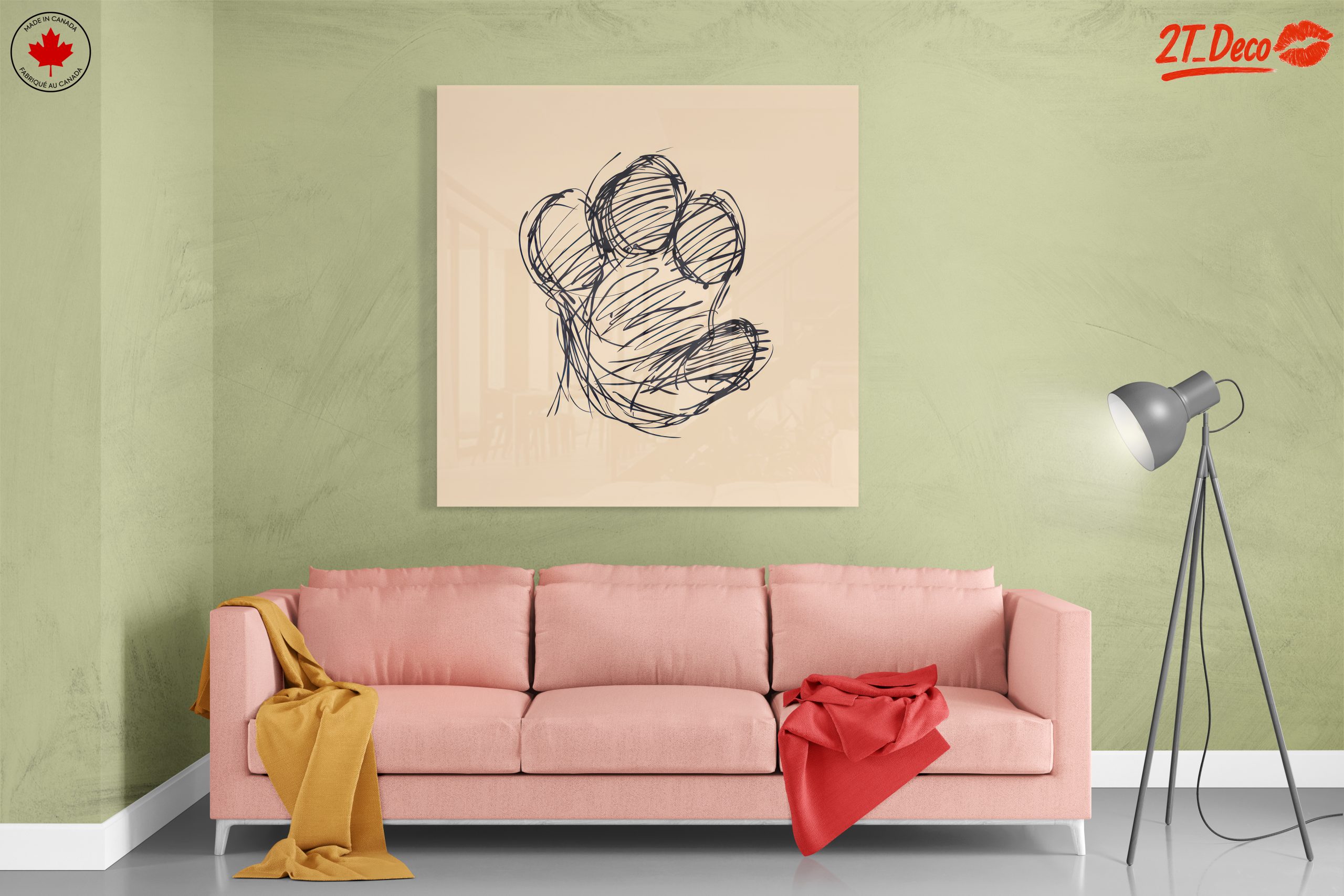 Stylized Paw Illustration for Modern Decor - Image 7