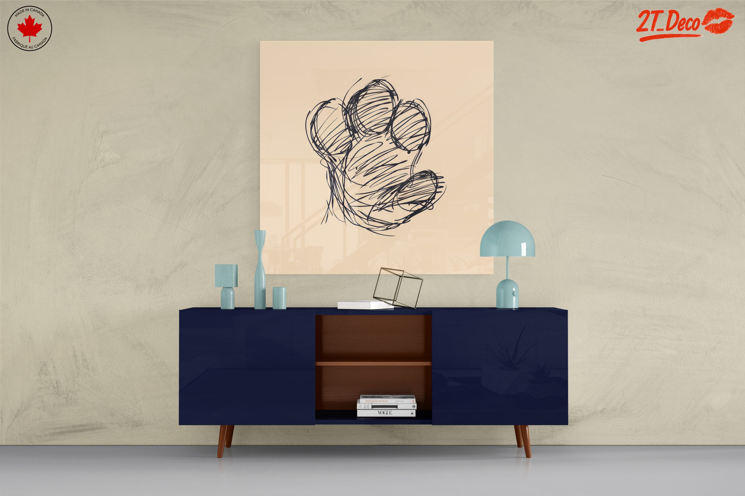 Stylized Paw Illustration for Modern Decor - Image 8