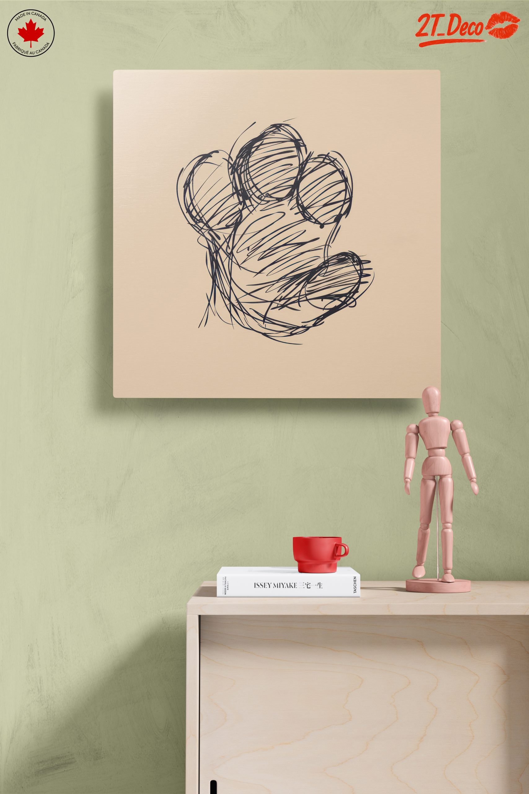 Stylized Paw Illustration for Modern Decor - Image 14