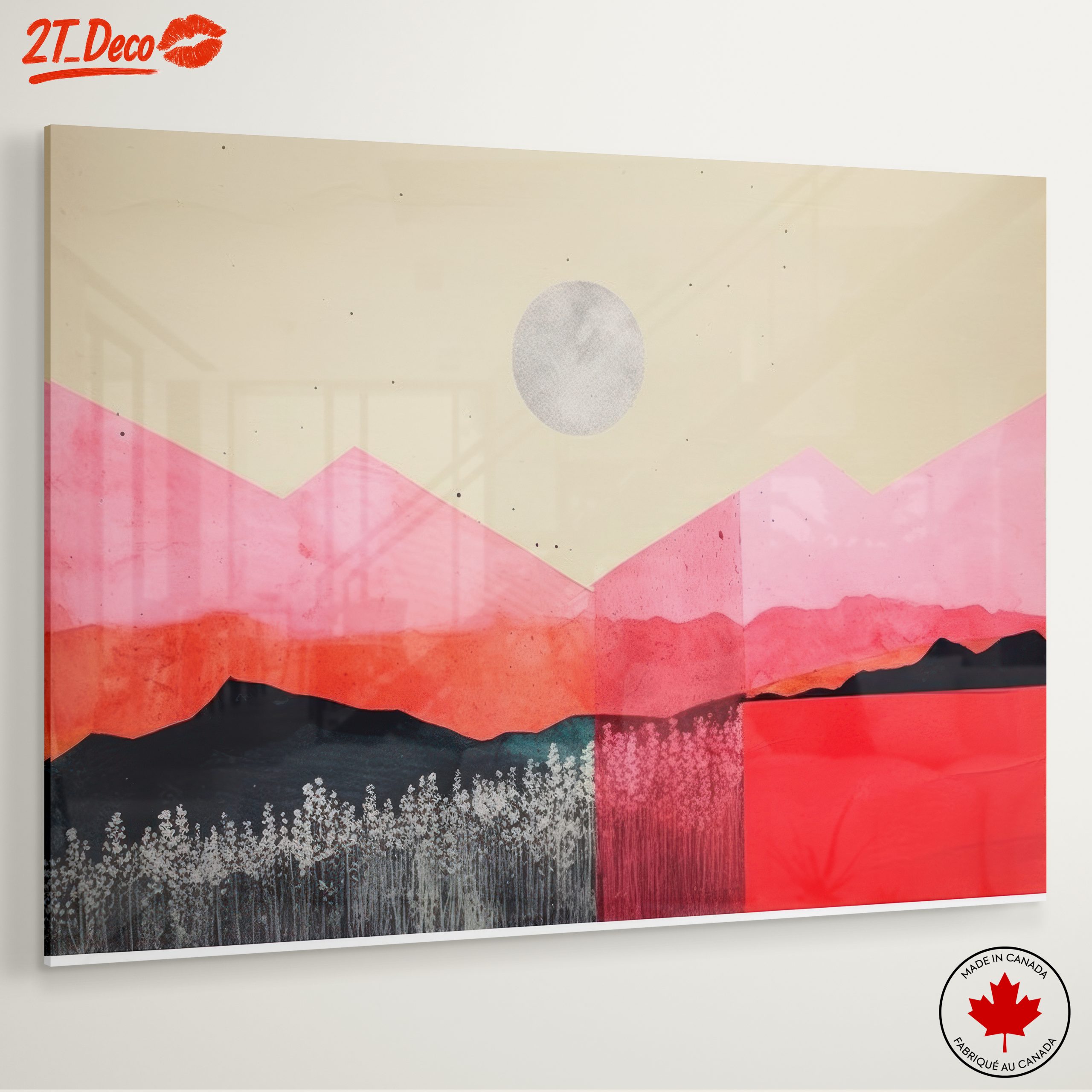 Vibrant Abstract Landscape with Moon - Image 6