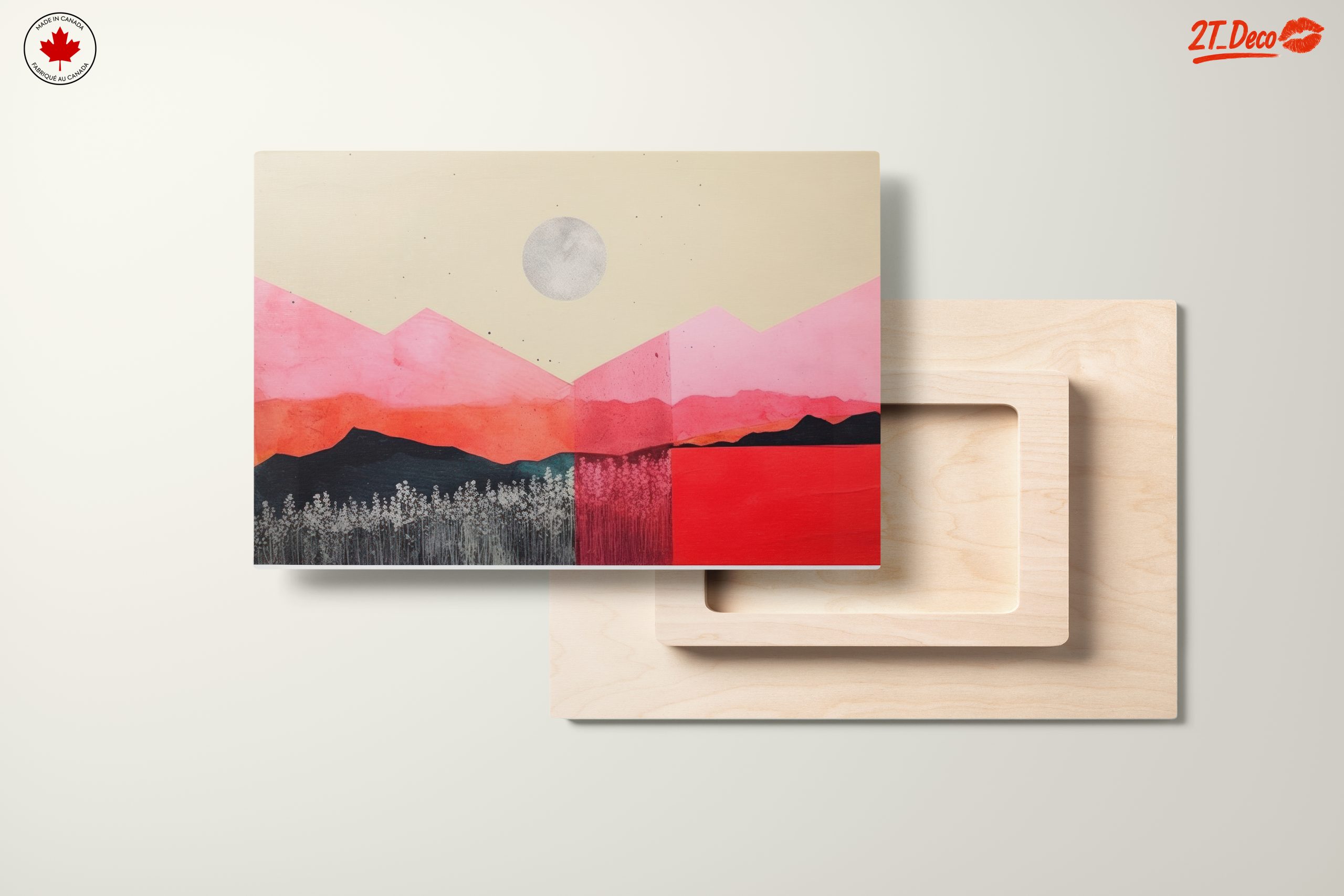 Vibrant Abstract Landscape with Moon - Image 11