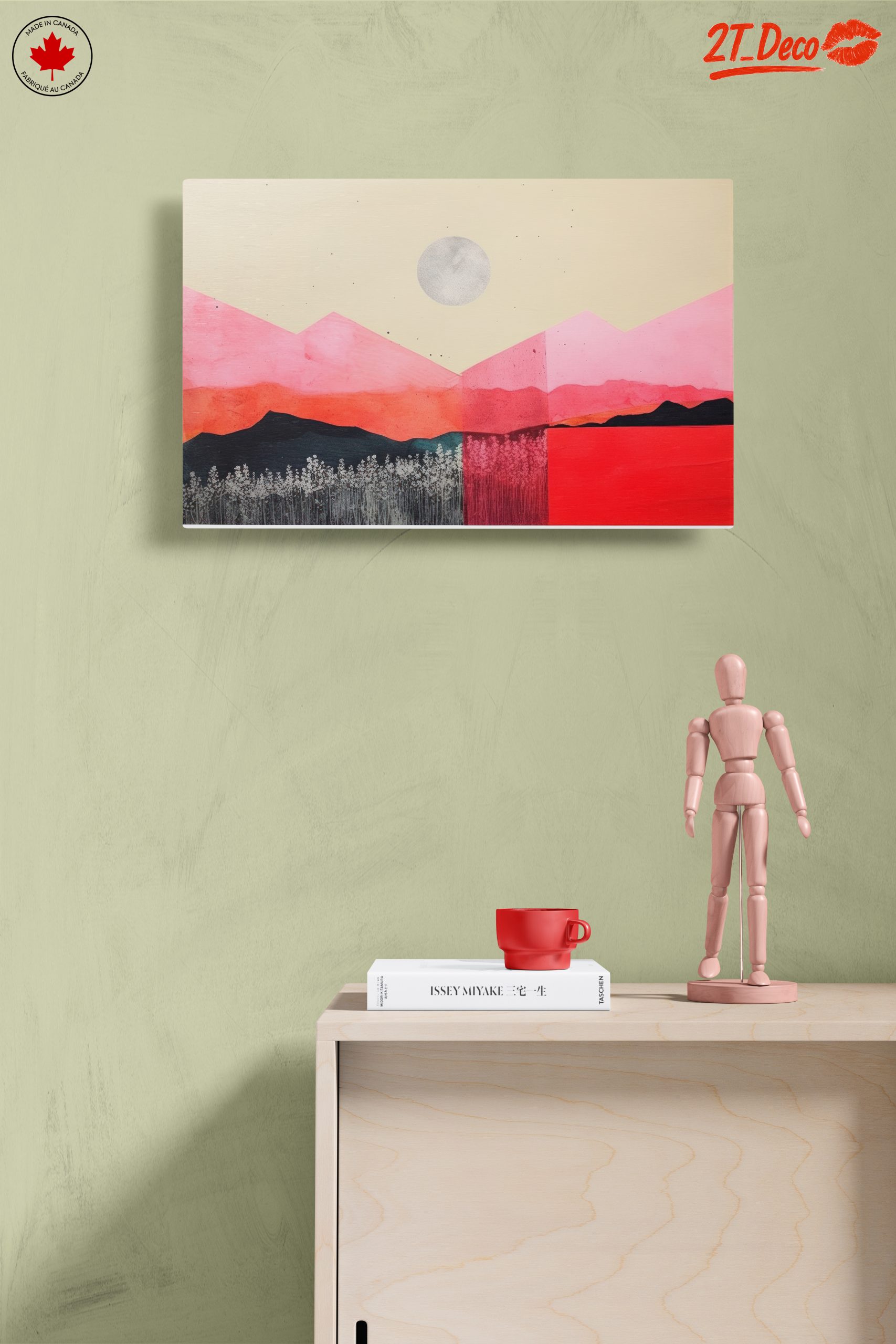 Vibrant Abstract Landscape with Moon - Image 14