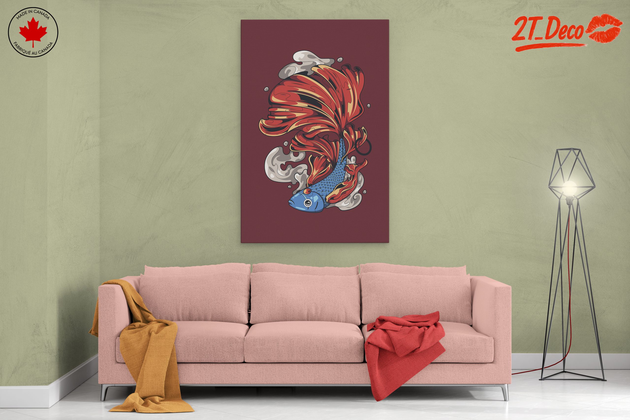 Stylized Fish Artwork with Flowing Fins - Image 2