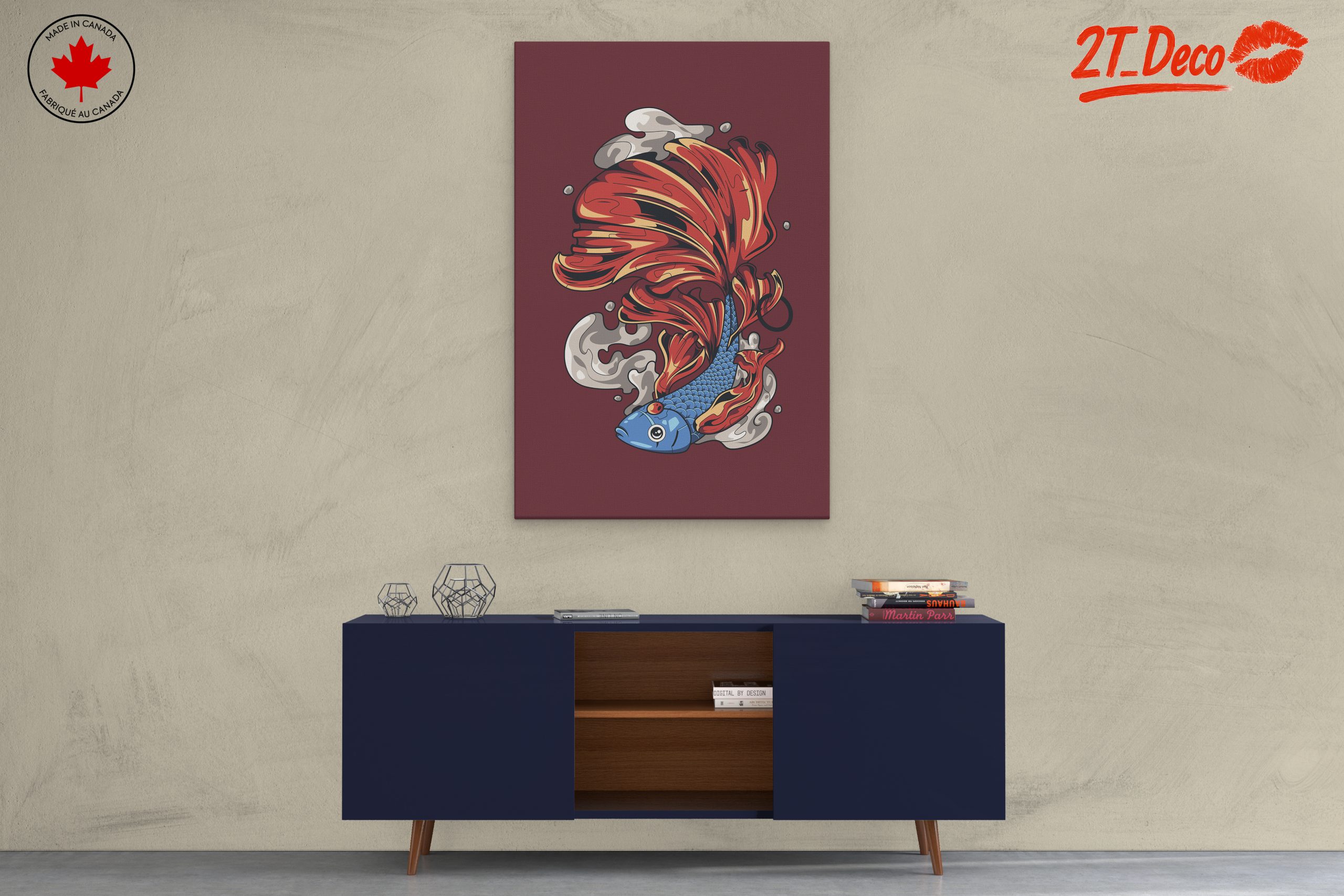 Stylized Fish Artwork with Flowing Fins - Image 3