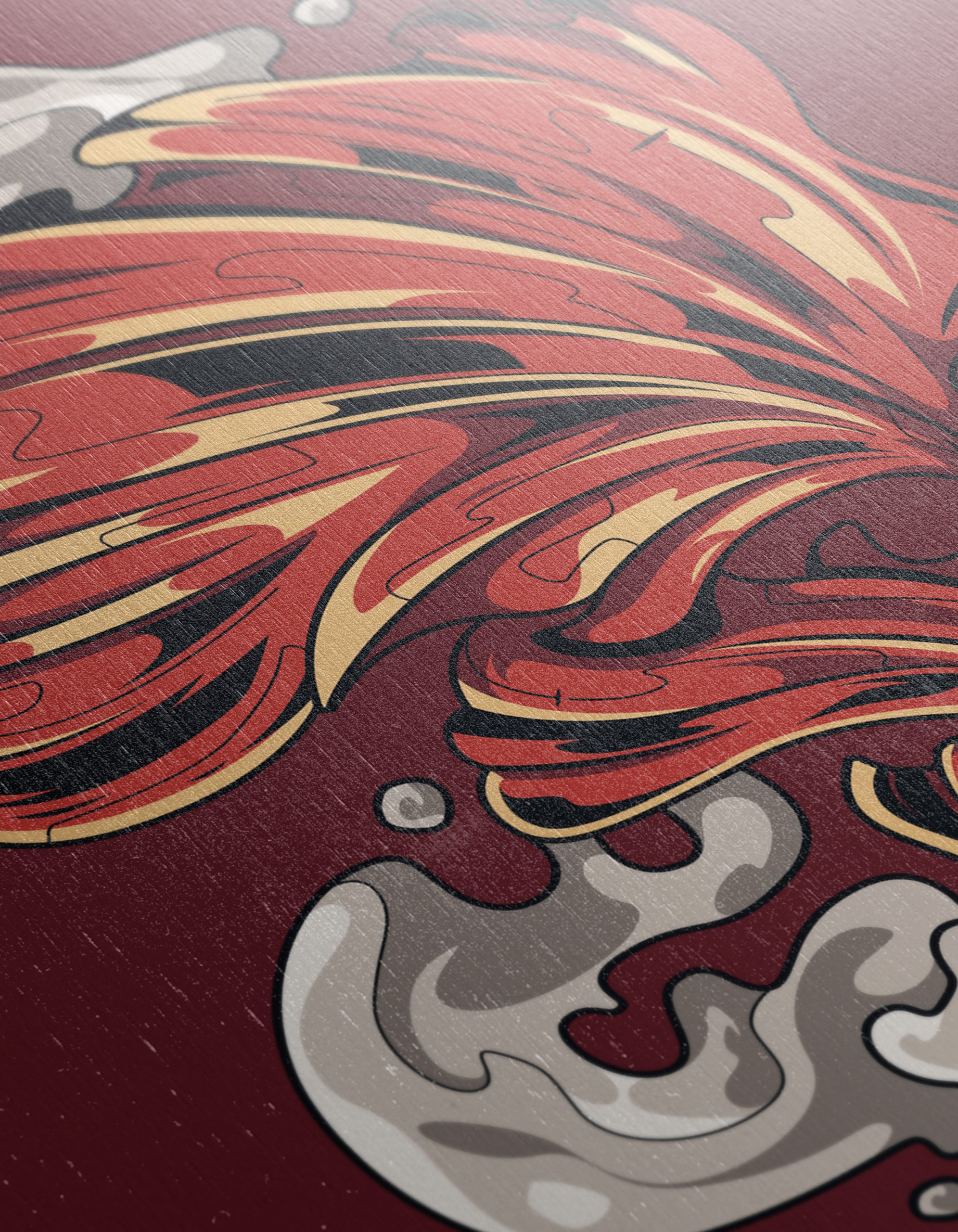 Stylized Fish Artwork with Flowing Fins - Image 12
