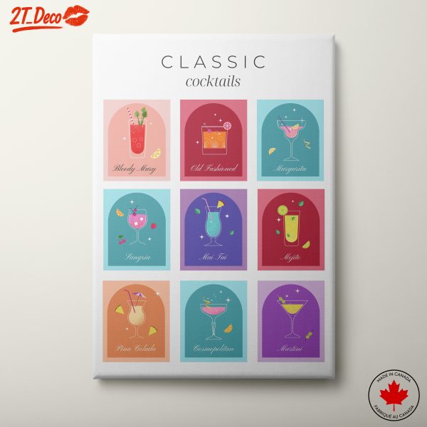 Classic Cocktail Art for Home Bars
