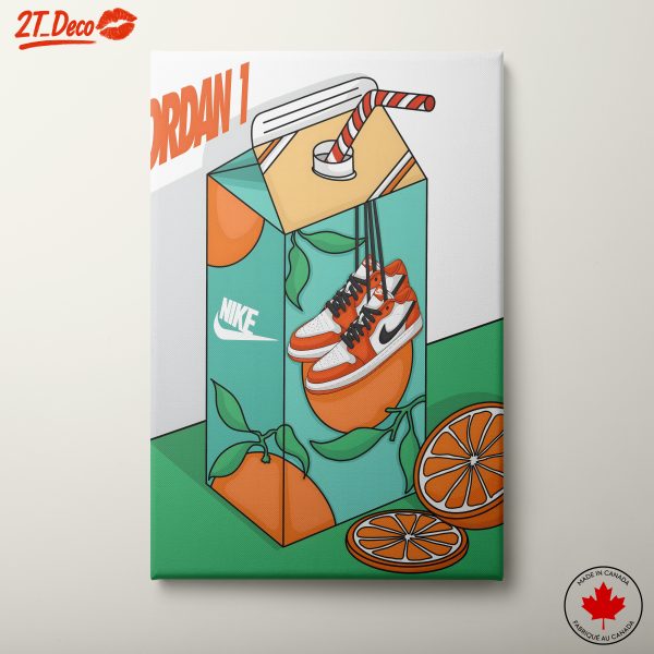 Shoe and Orange Juice Illustration