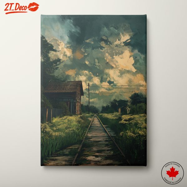 Rural Adventure Landscape with Dramatic Sky
