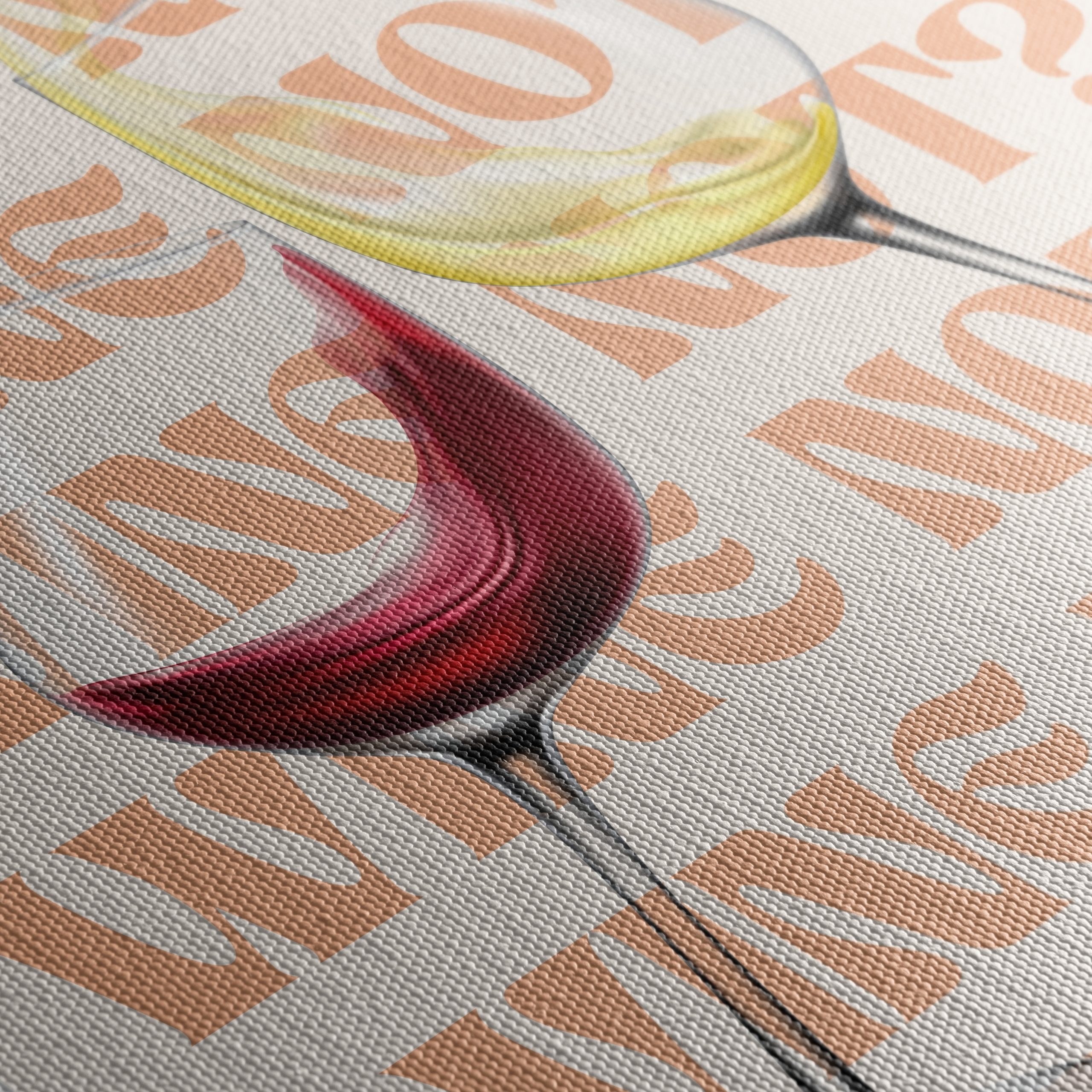Wine Themed Artwork with Glasses 2 - Image 5