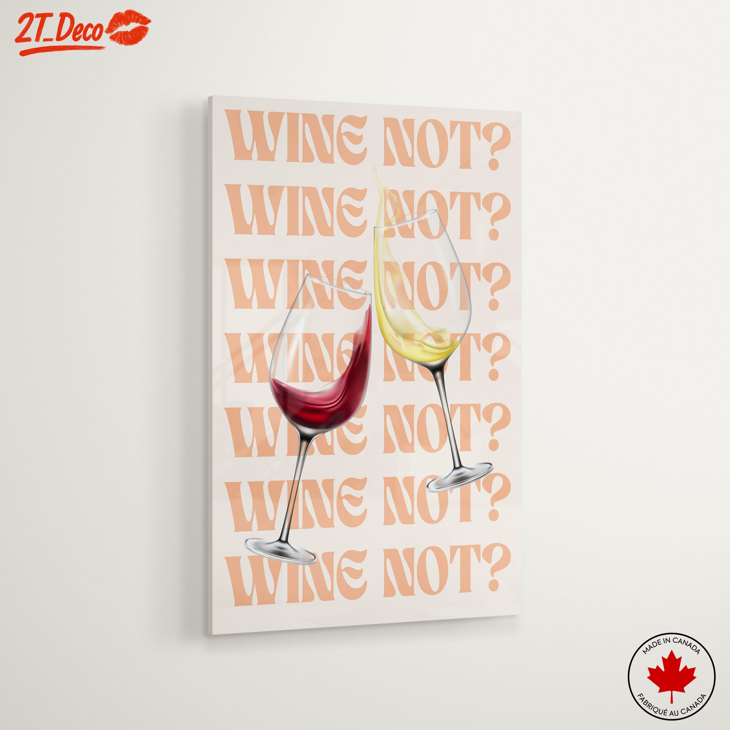 Wine Themed Artwork with Glasses 2 - Image 6