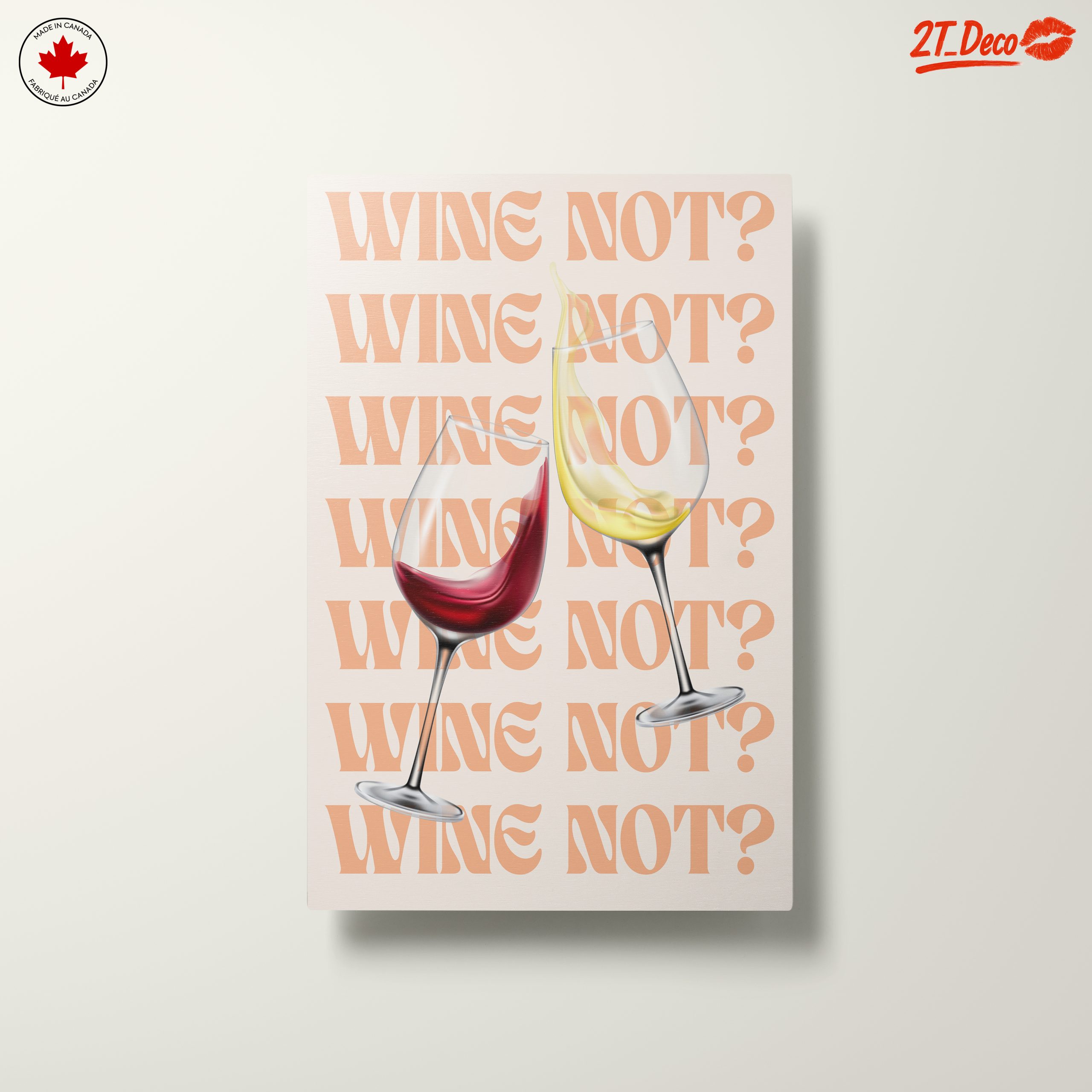 Wine Themed Artwork with Glasses 2 - Image 10