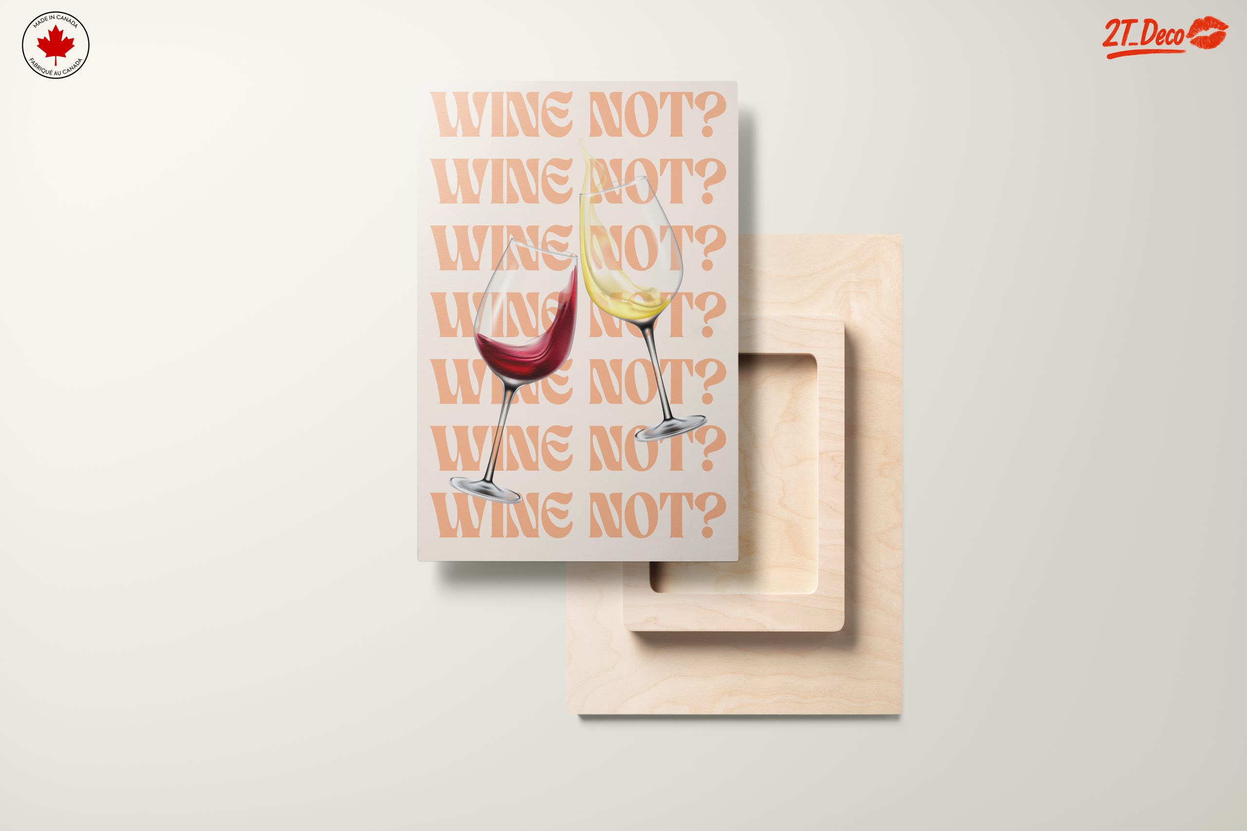 Wine Themed Artwork with Glasses 2 - Image 11