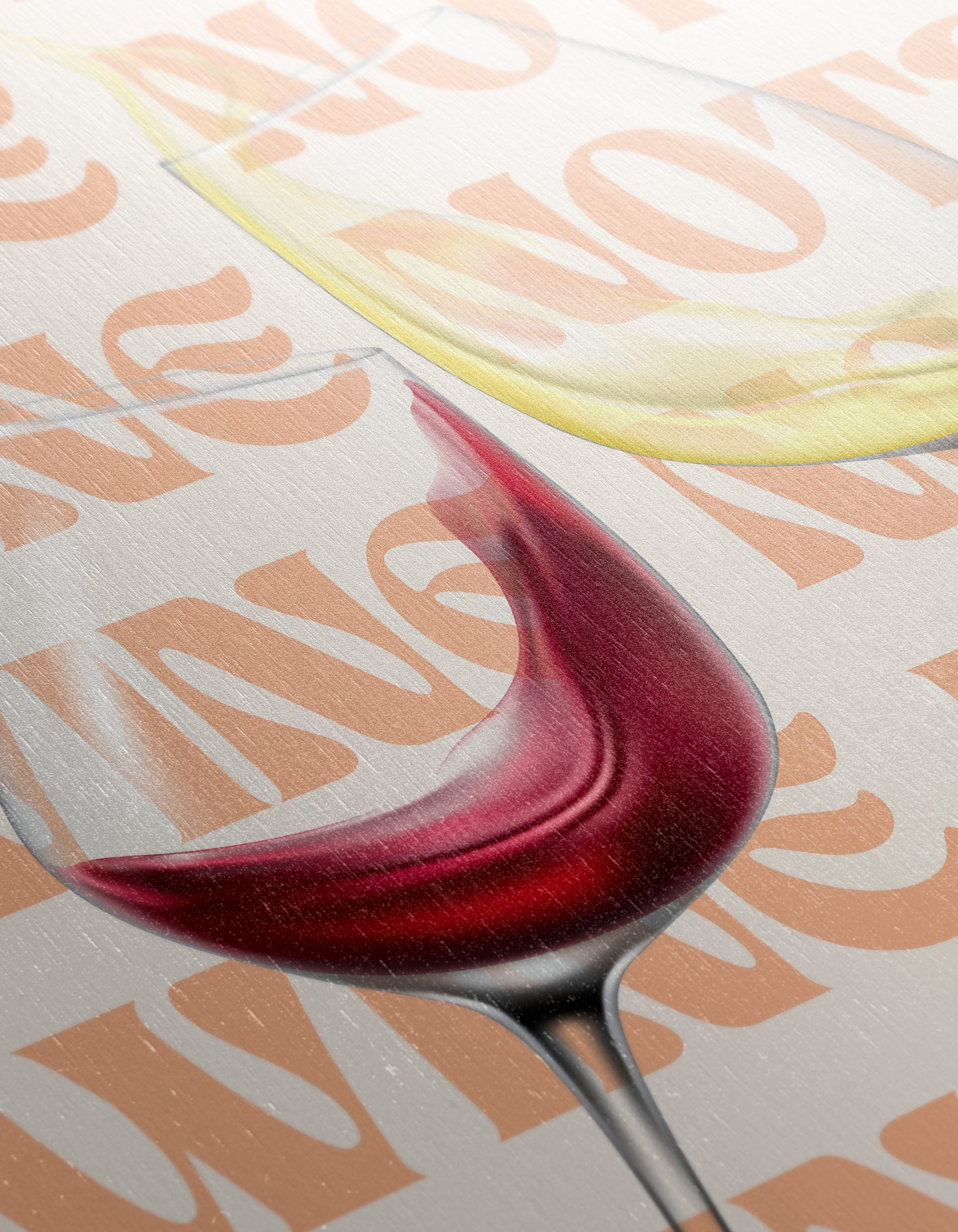Wine Themed Artwork with Glasses 2 - Image 12