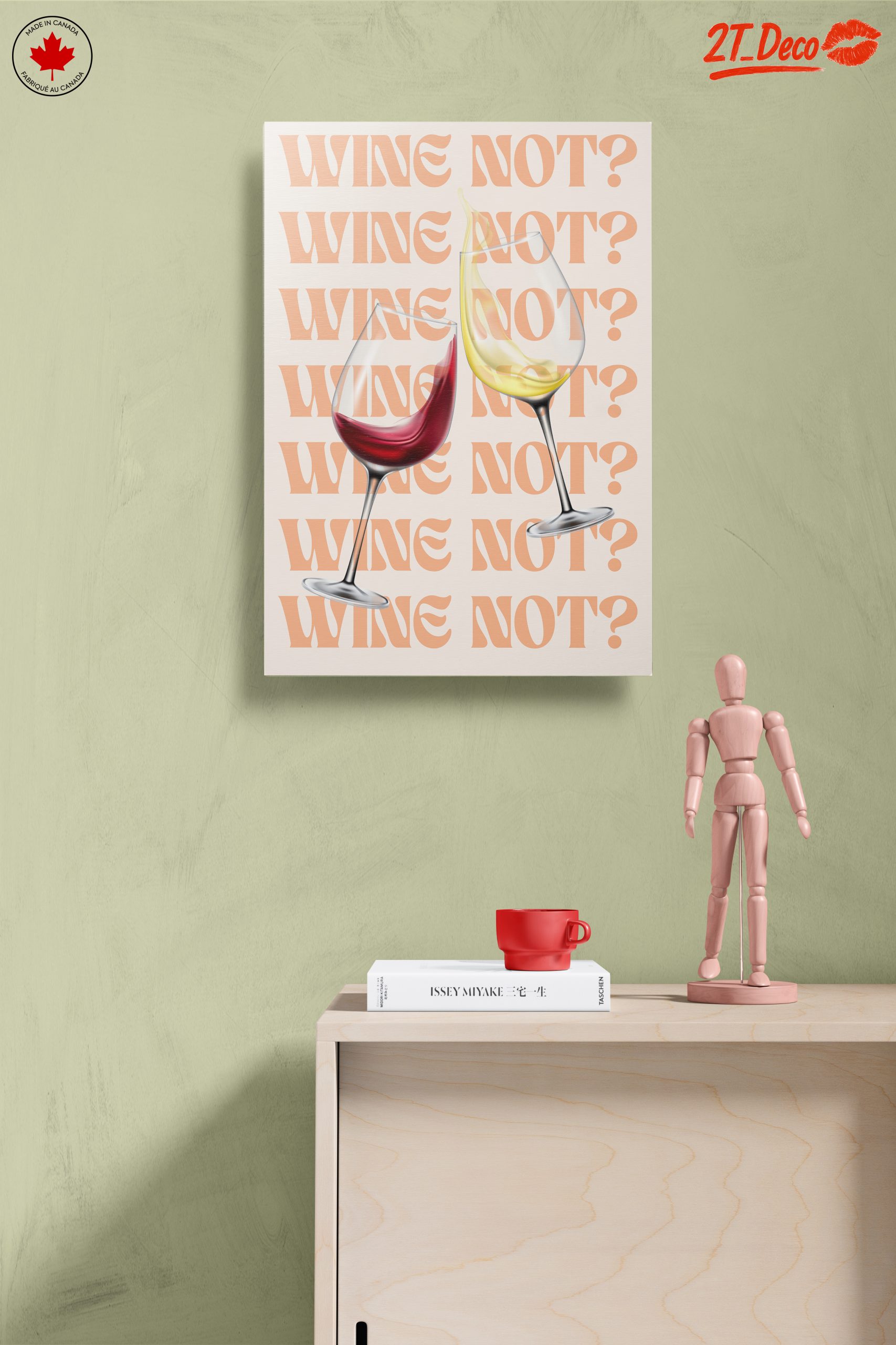 Wine Themed Artwork with Glasses 2 - Image 14