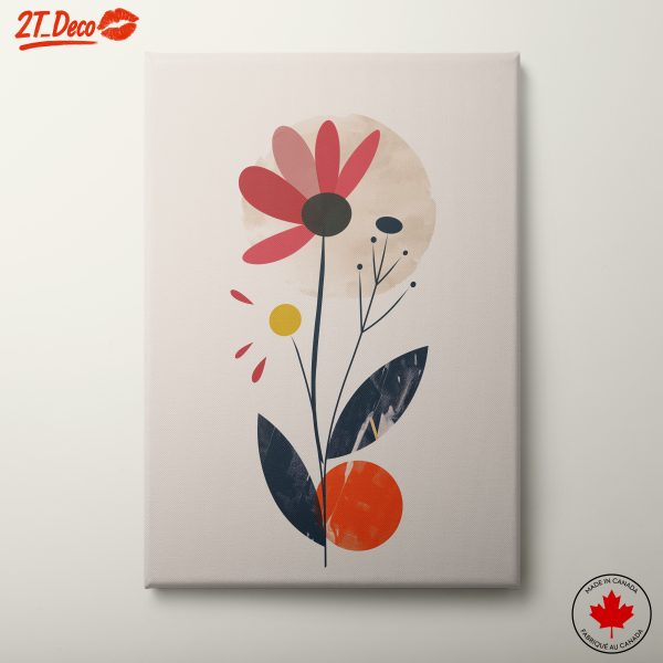Abstract Floral Composition in Vibrant Colors