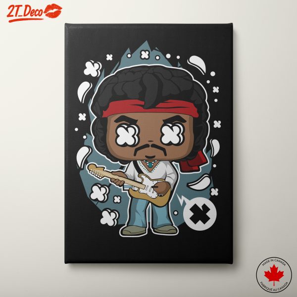 Stylized Character Playing Guitar Art