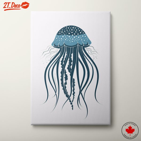 Stylized Blue Jellyfish Art