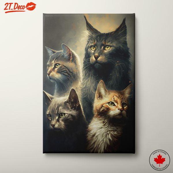 Majestic Cats Portrait Art