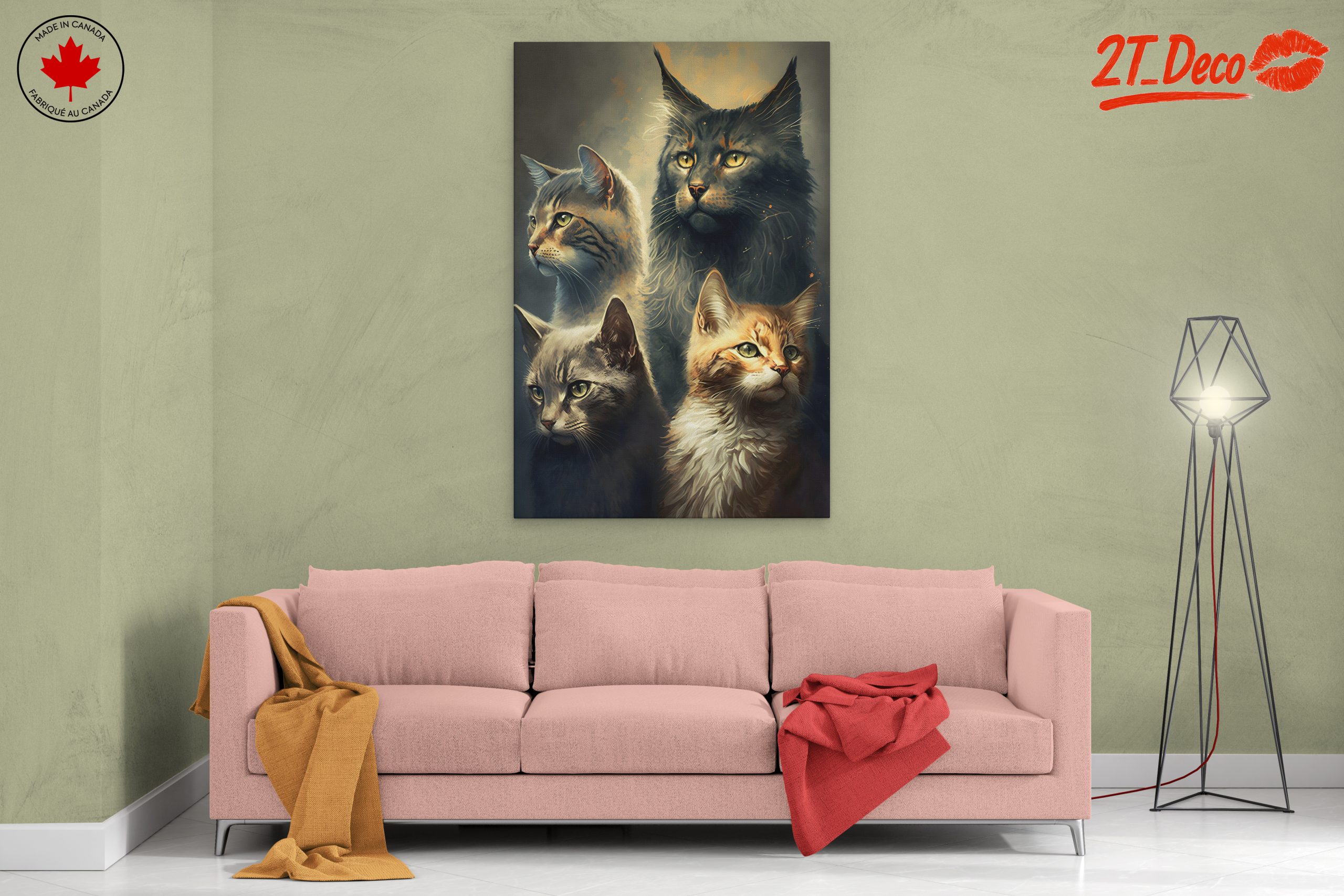 Majestic Cats Portrait Art - Image 2
