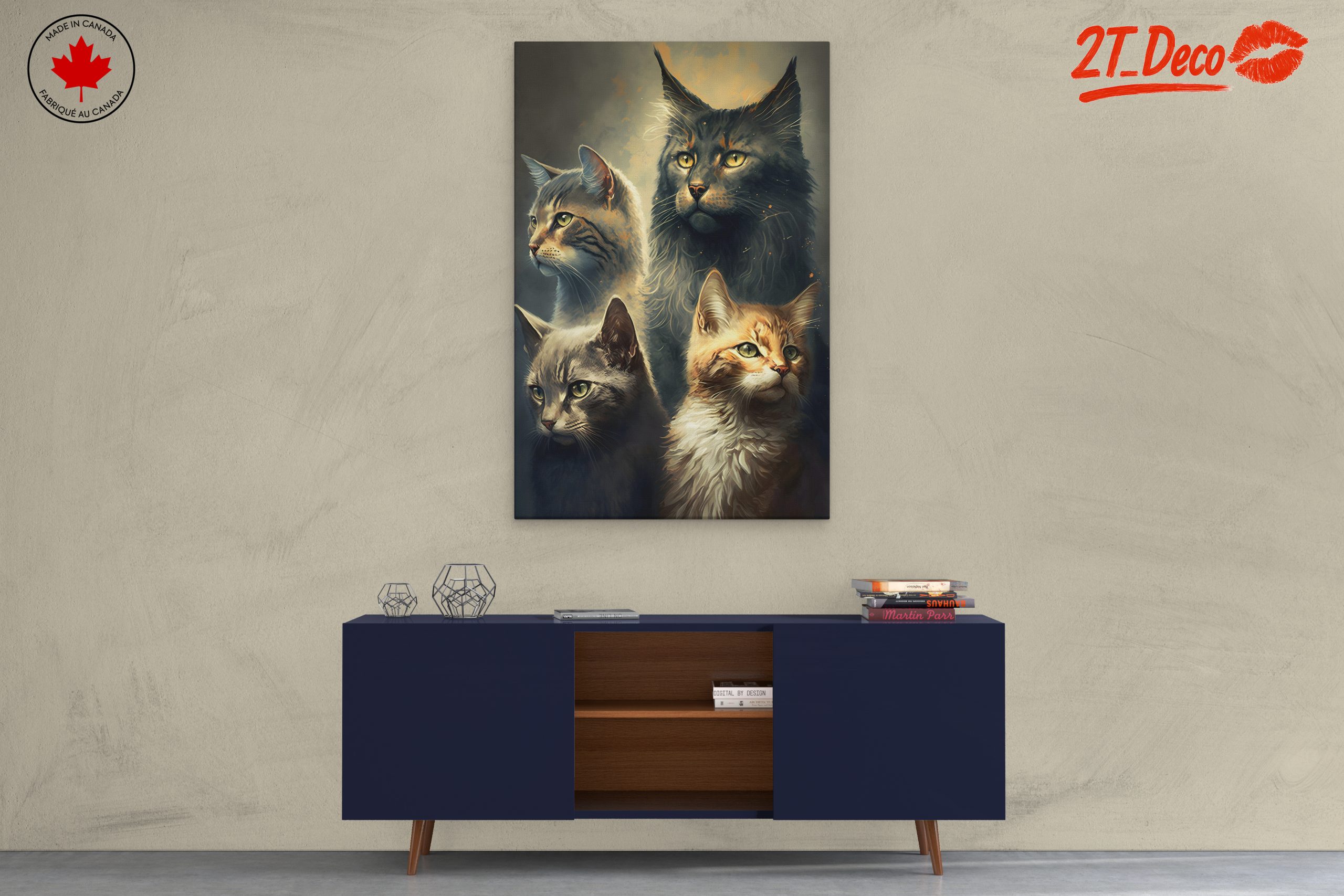 Majestic Cats Portrait Art - Image 3