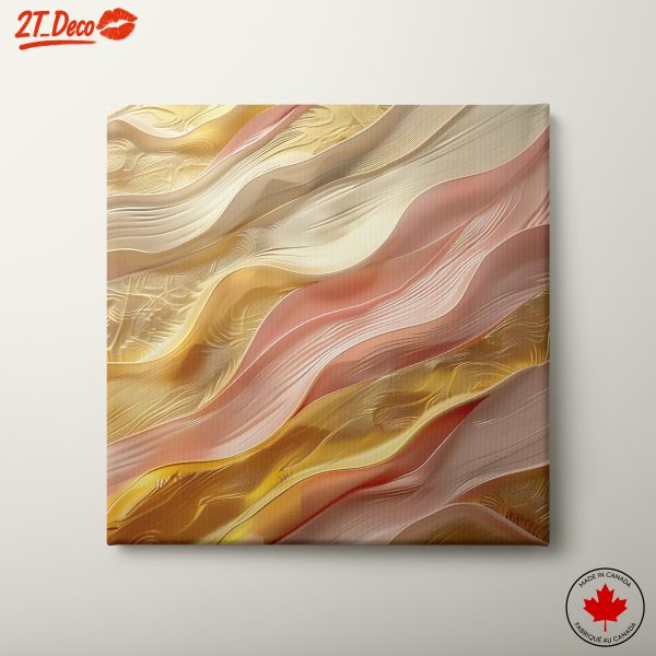 Textured Abstract Waves in Warm Tones