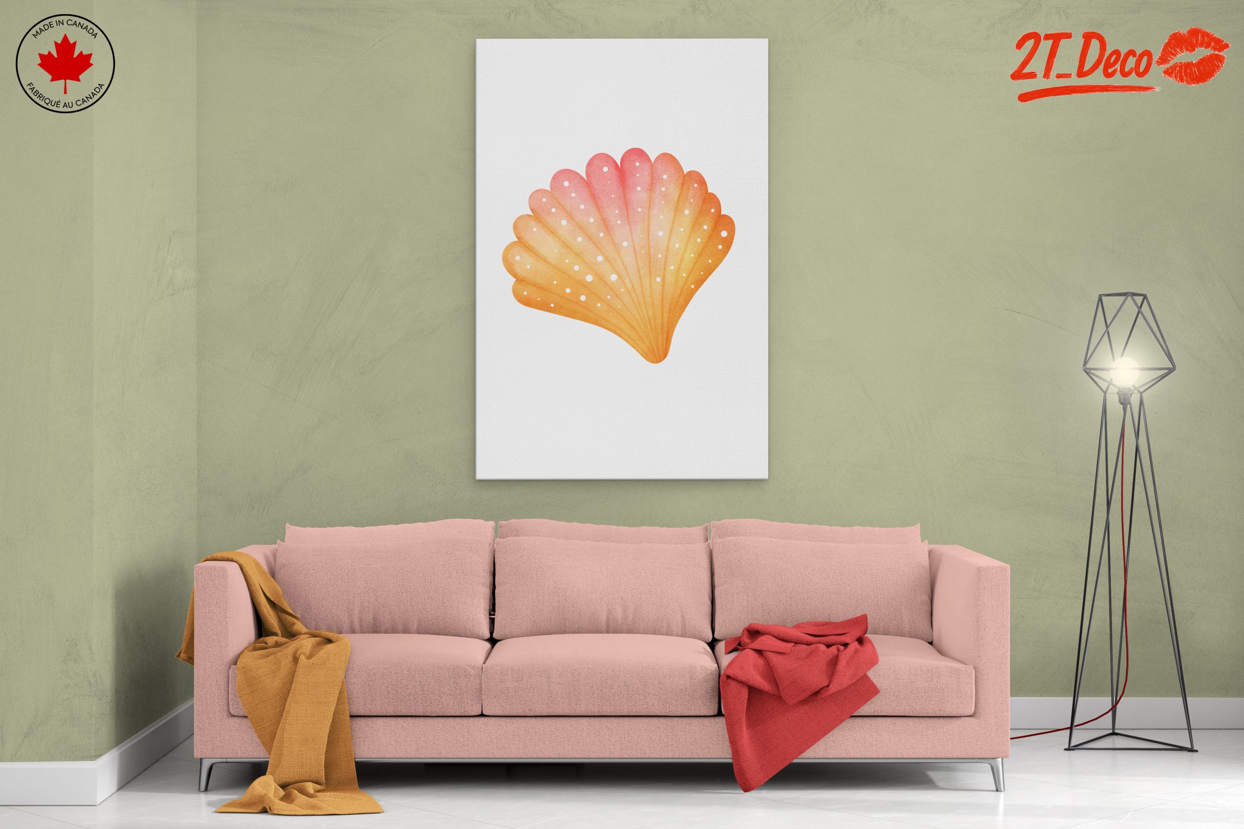 Beautiful Marine Life Artwork Featuring a Shell - Image 2