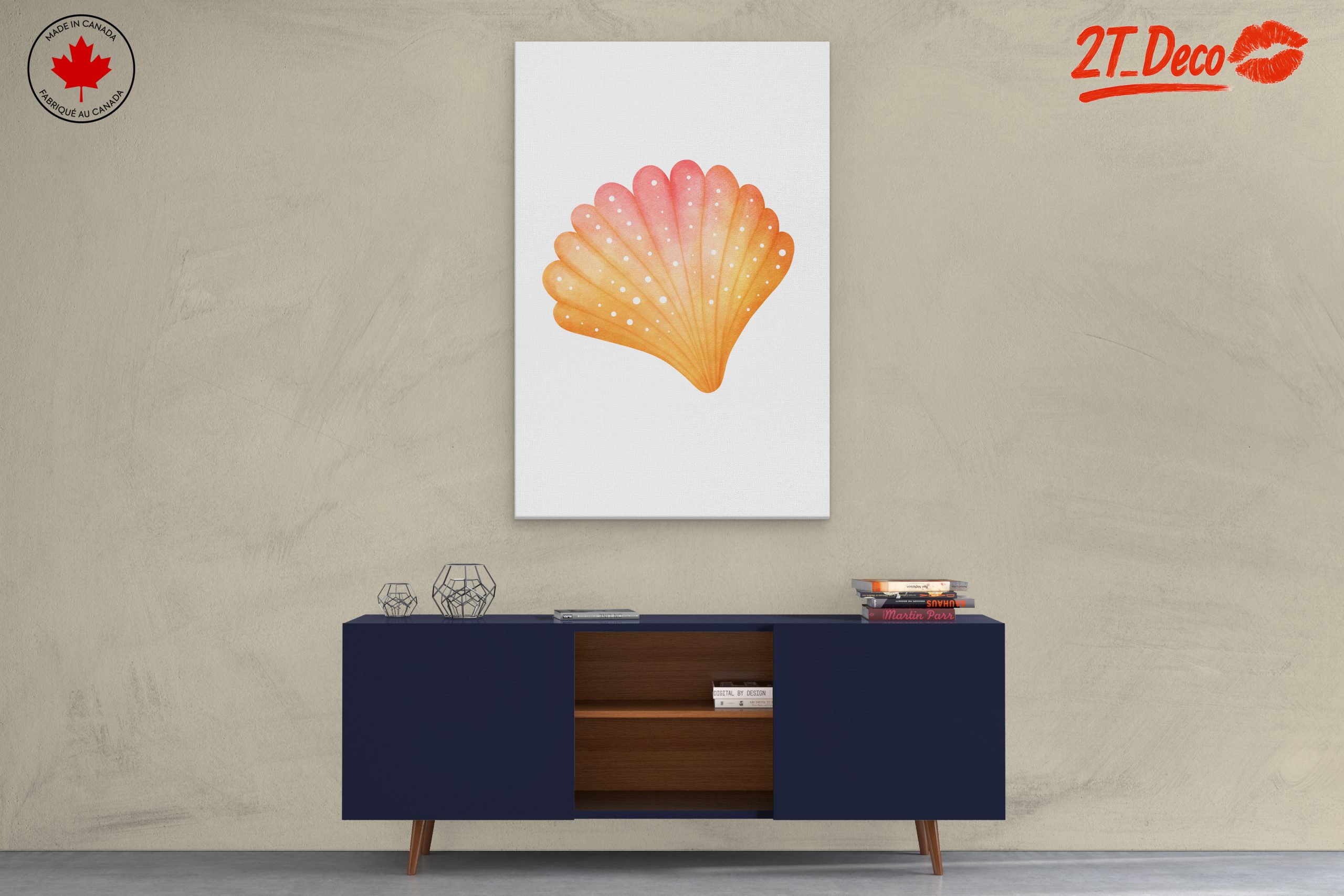Beautiful Marine Life Artwork Featuring a Shell - Image 3