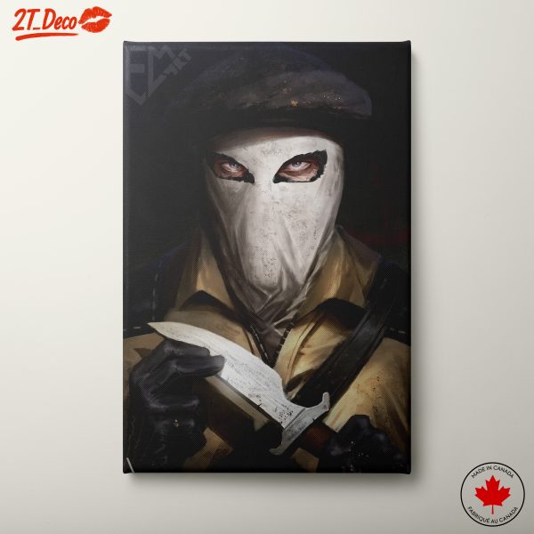Dramatic Masked Vigilante Character Art