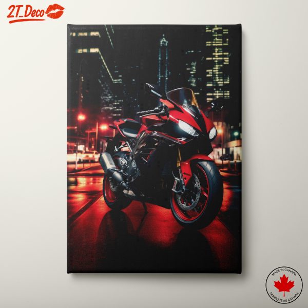 Dynamic Urban Motorcycle Art