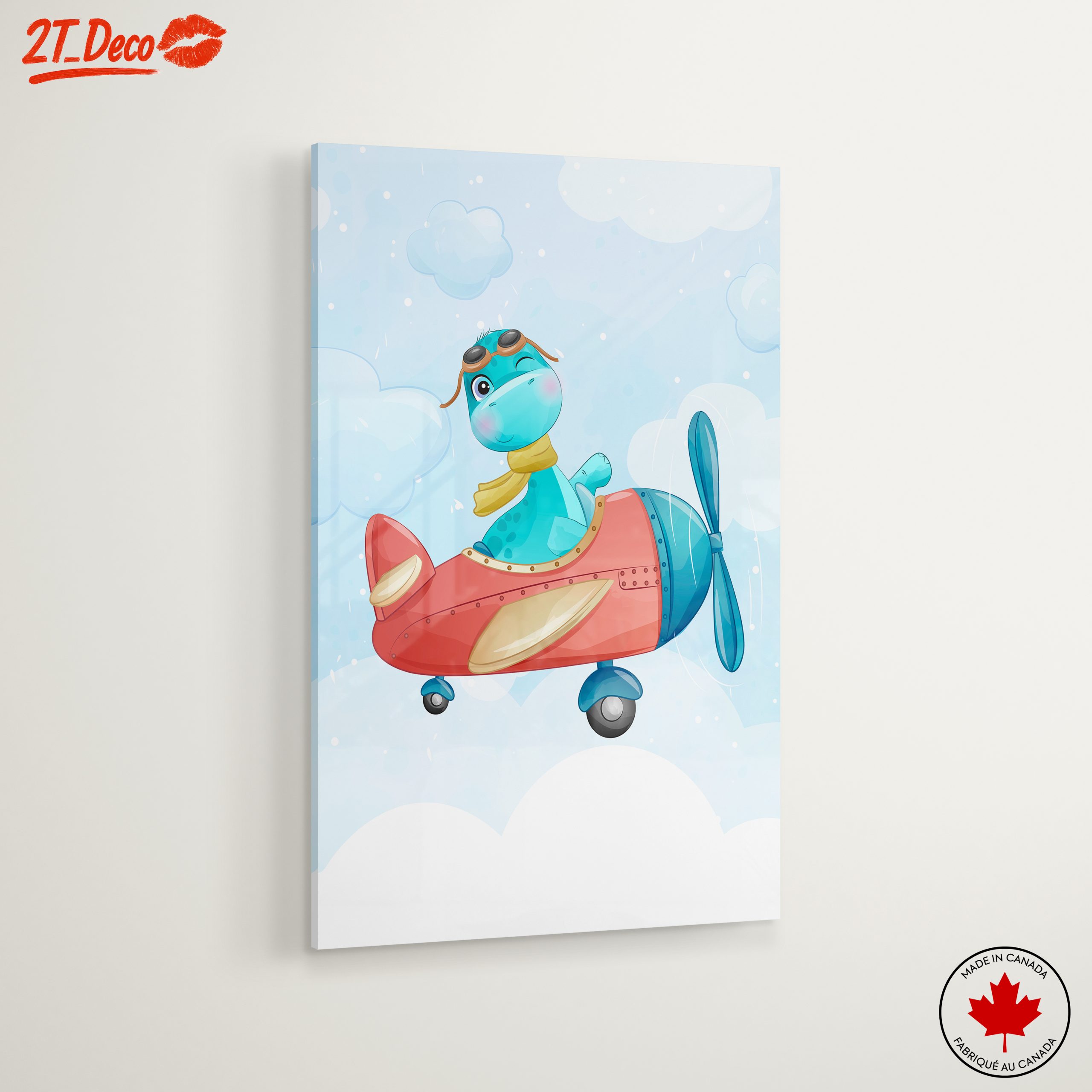 Cute Dinosaur Flying in Airplane - Image 6